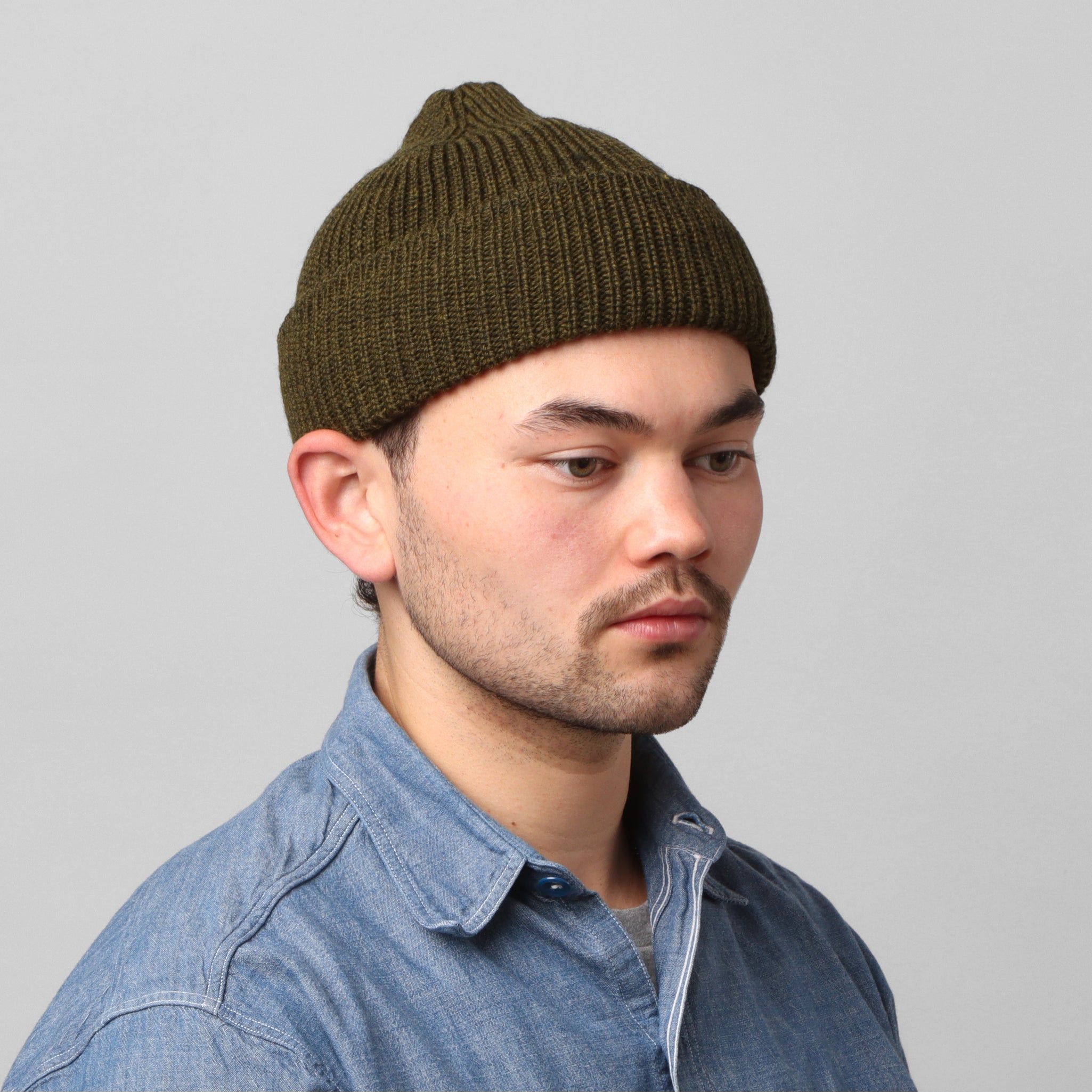 Merino Service Watchcap - Ecru/Red