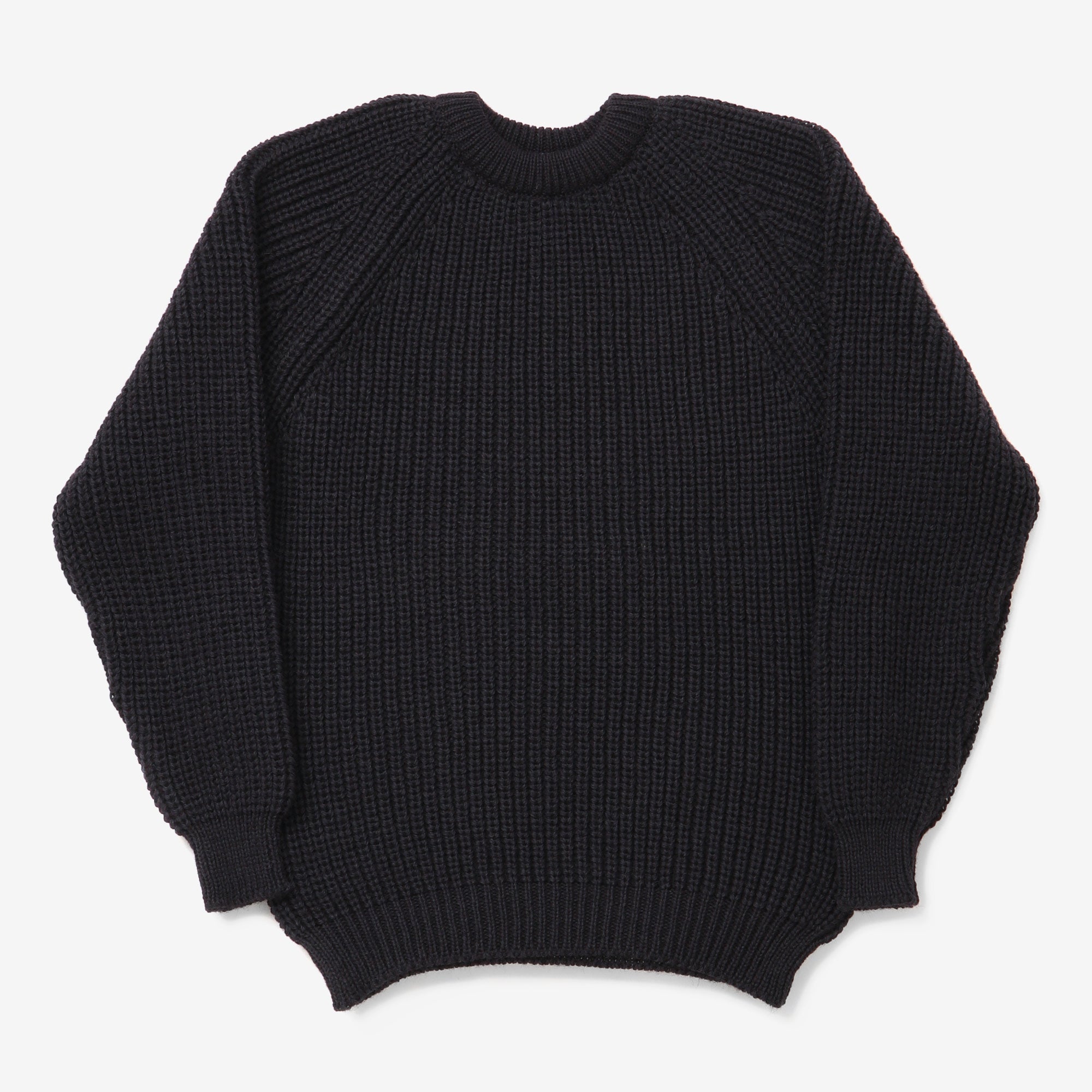 Wool Fisherman Sweater - Navy – Highland 2000