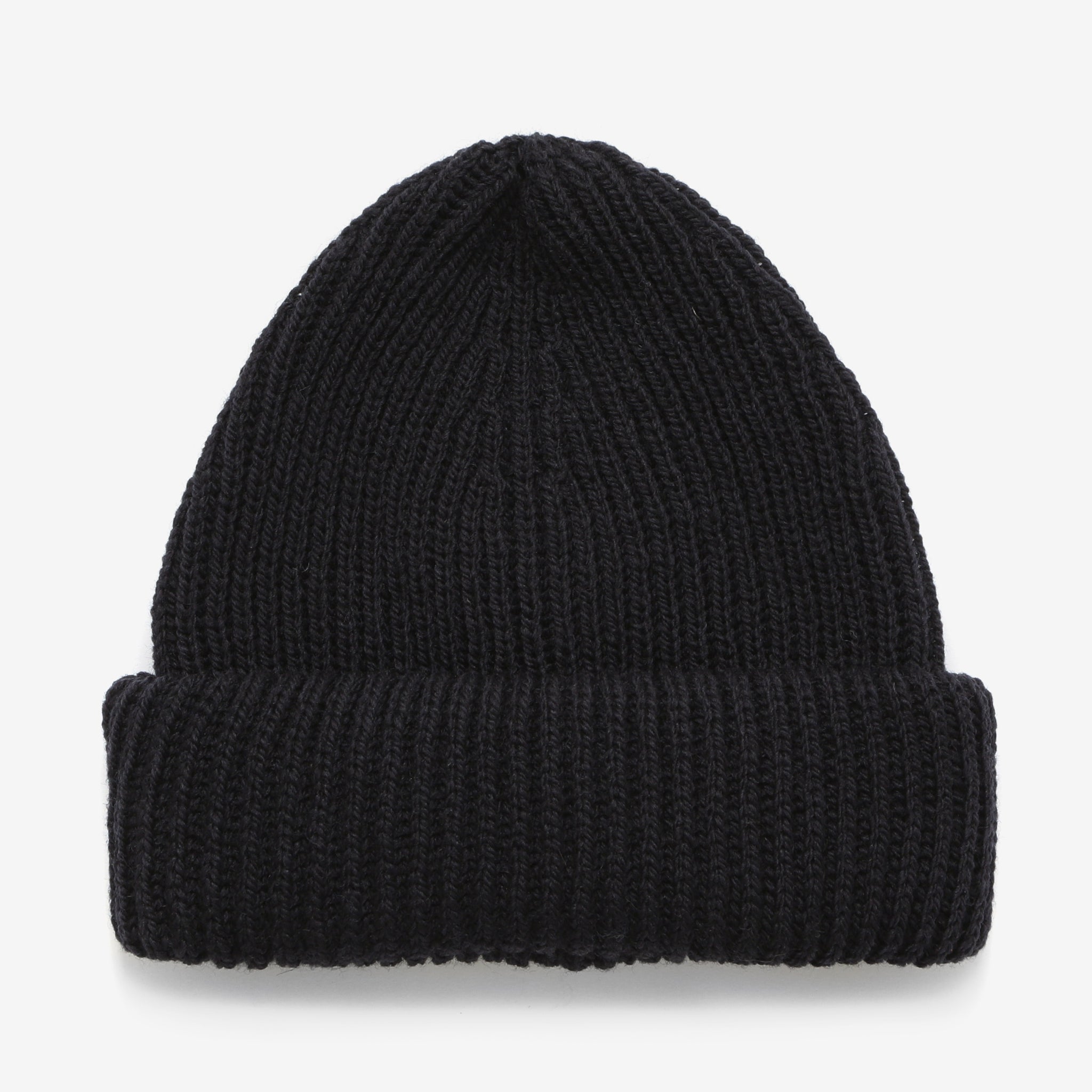 Merino Ribbed Beanie - Navy