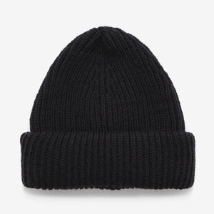 Merino Ribbed Beanie - Navy