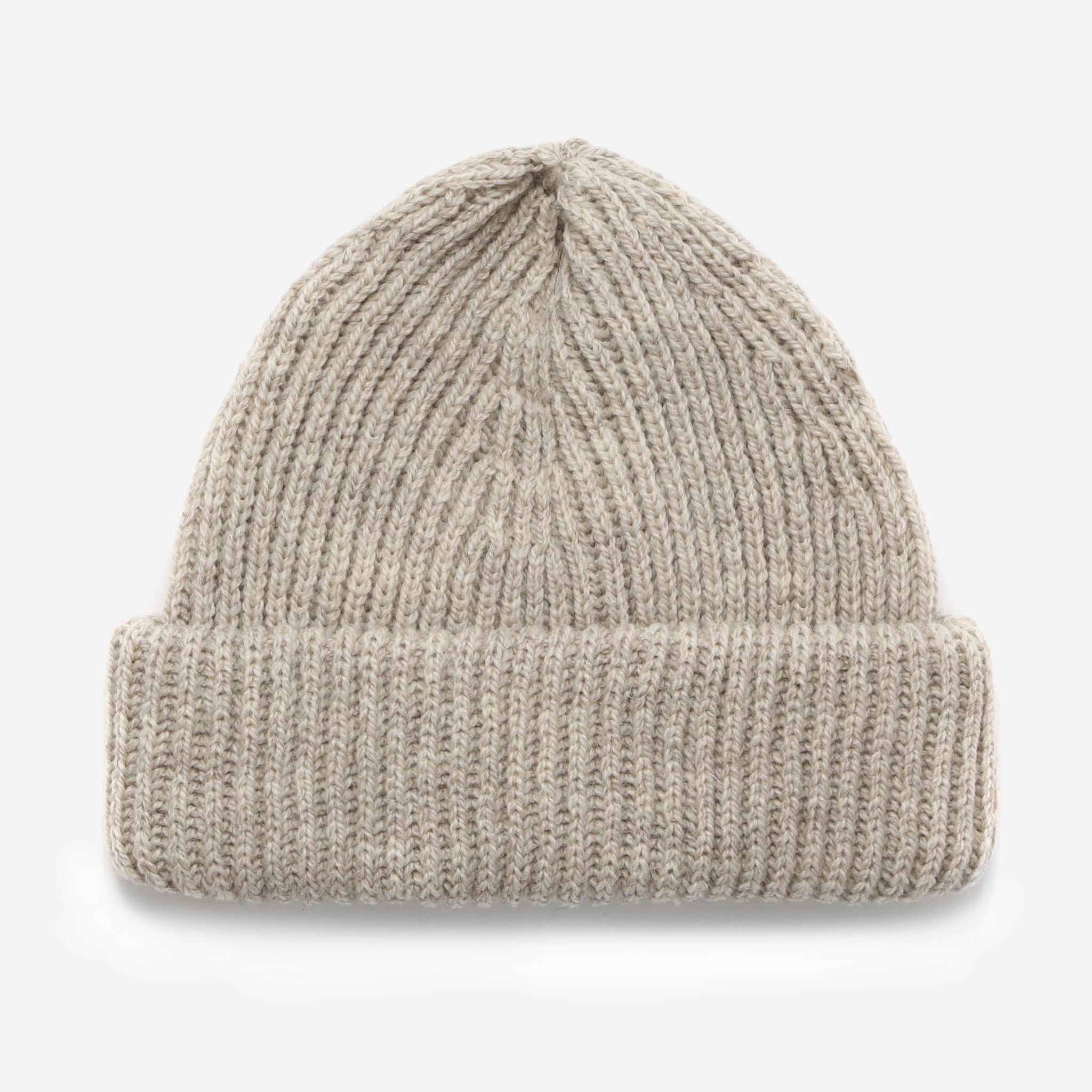 Merino Ribbed Beanie - Natural