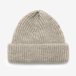 Merino Ribbed Beanie - Natural