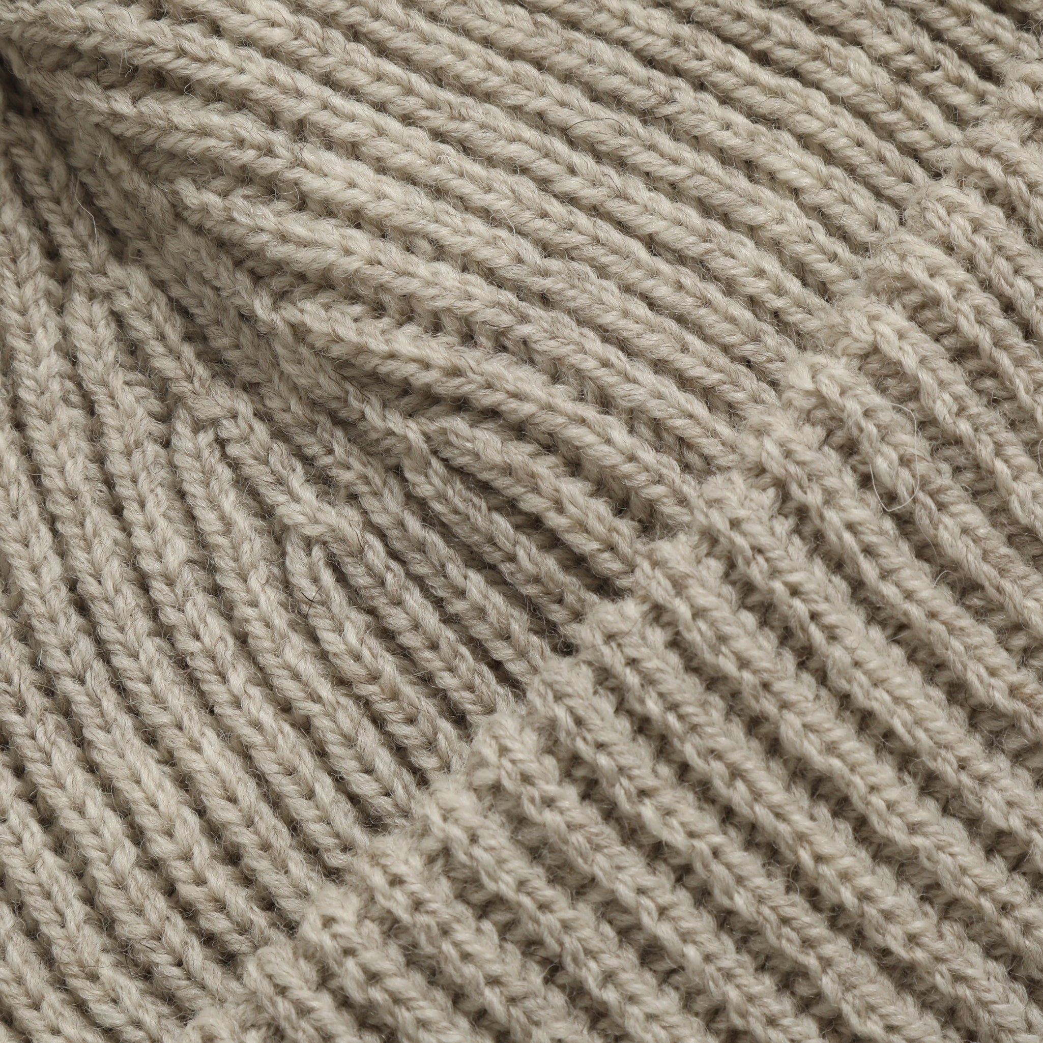Merino Ribbed Beanie - Natural
