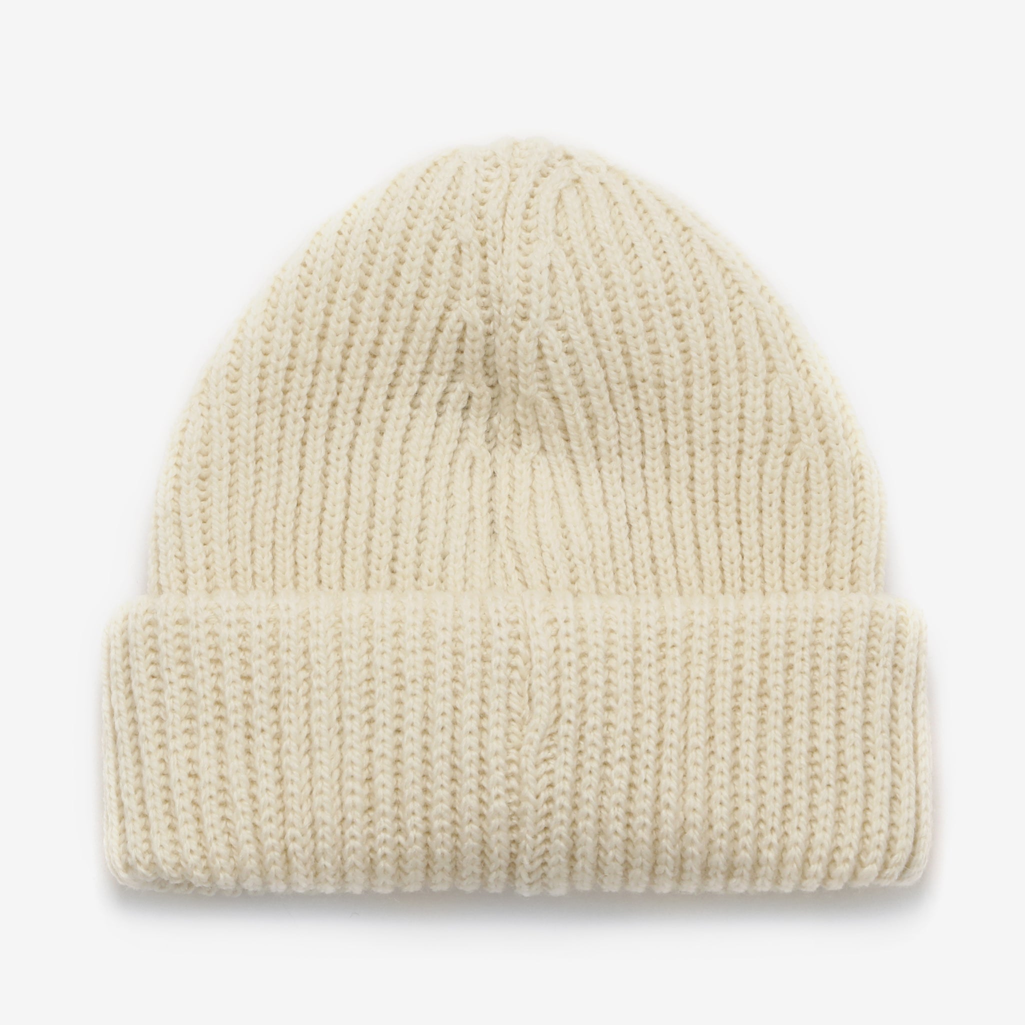 Merino Ribbed Beanie - Ecru