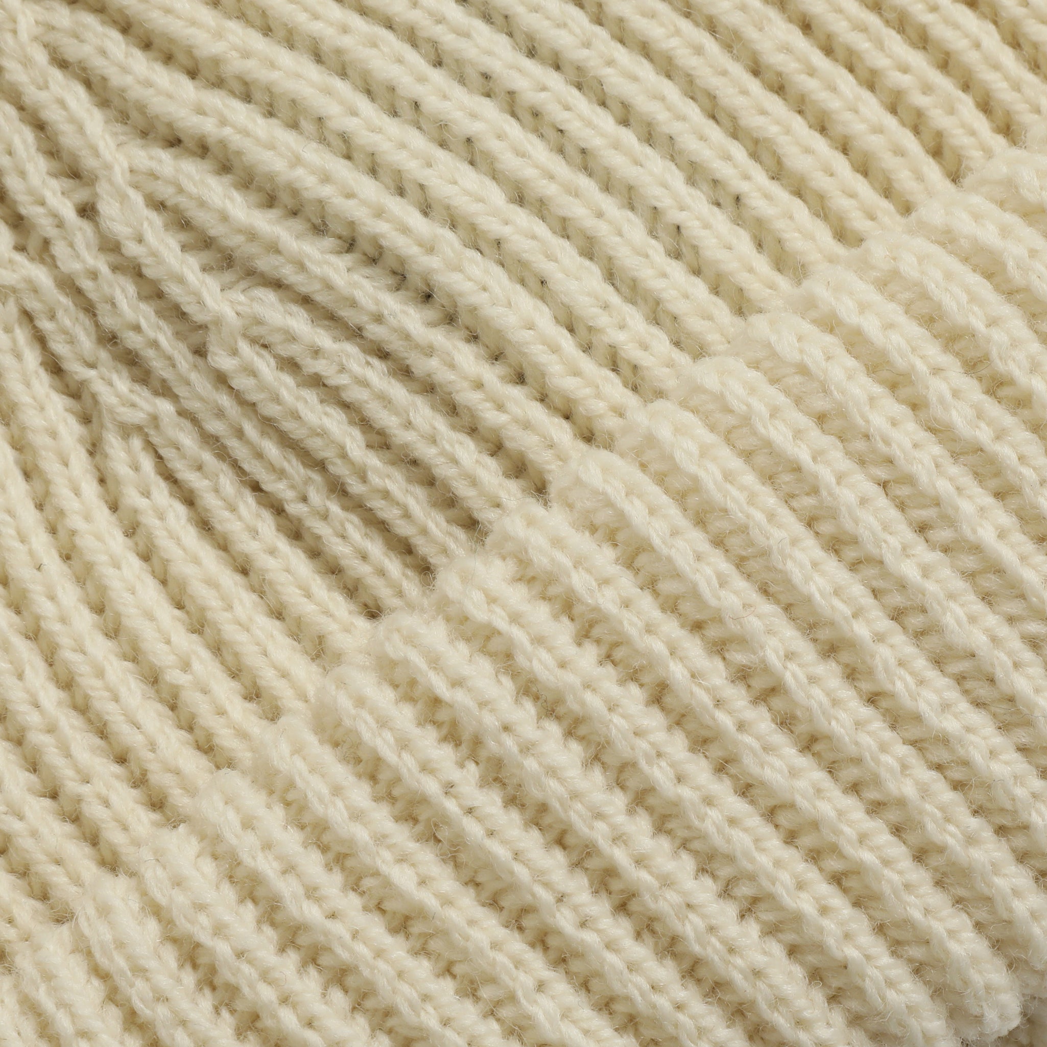 Merino Ribbed Beanie - Ecru