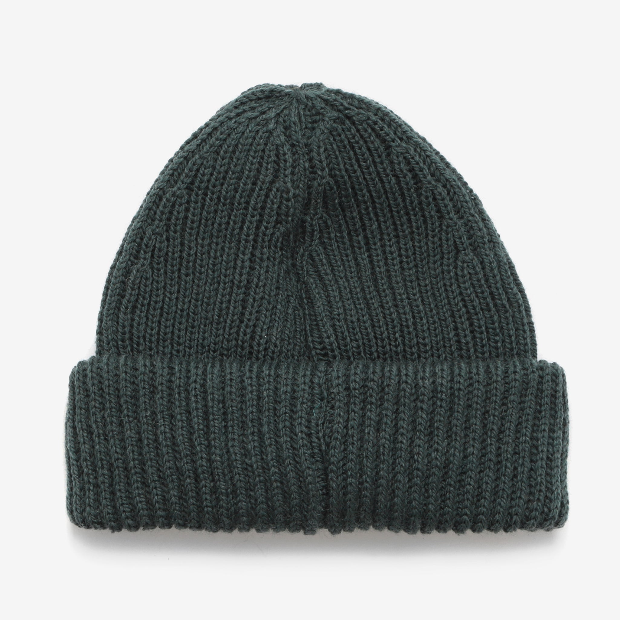 Merino Ribbed Beanie - Pine
