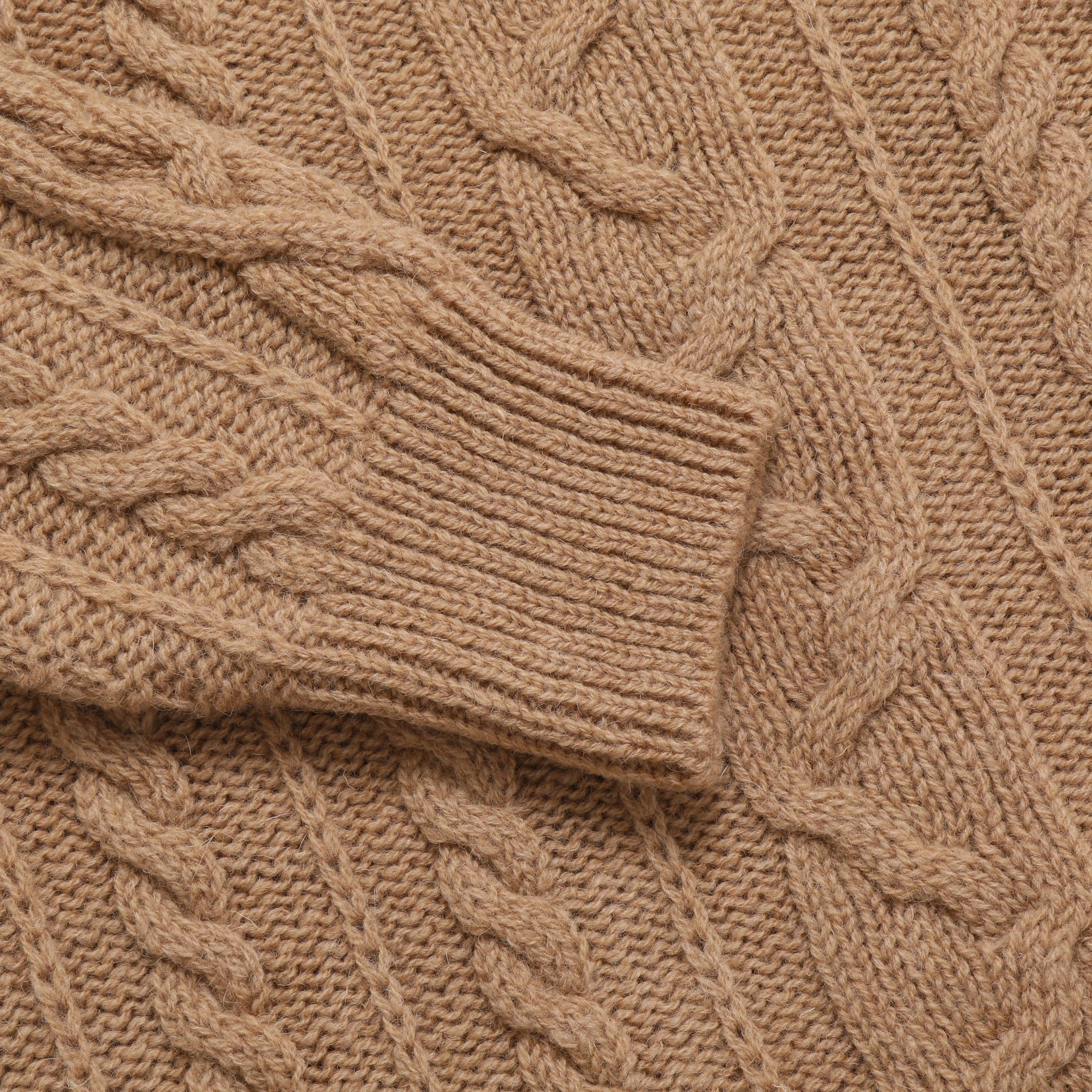 Cable Sweater - Camel