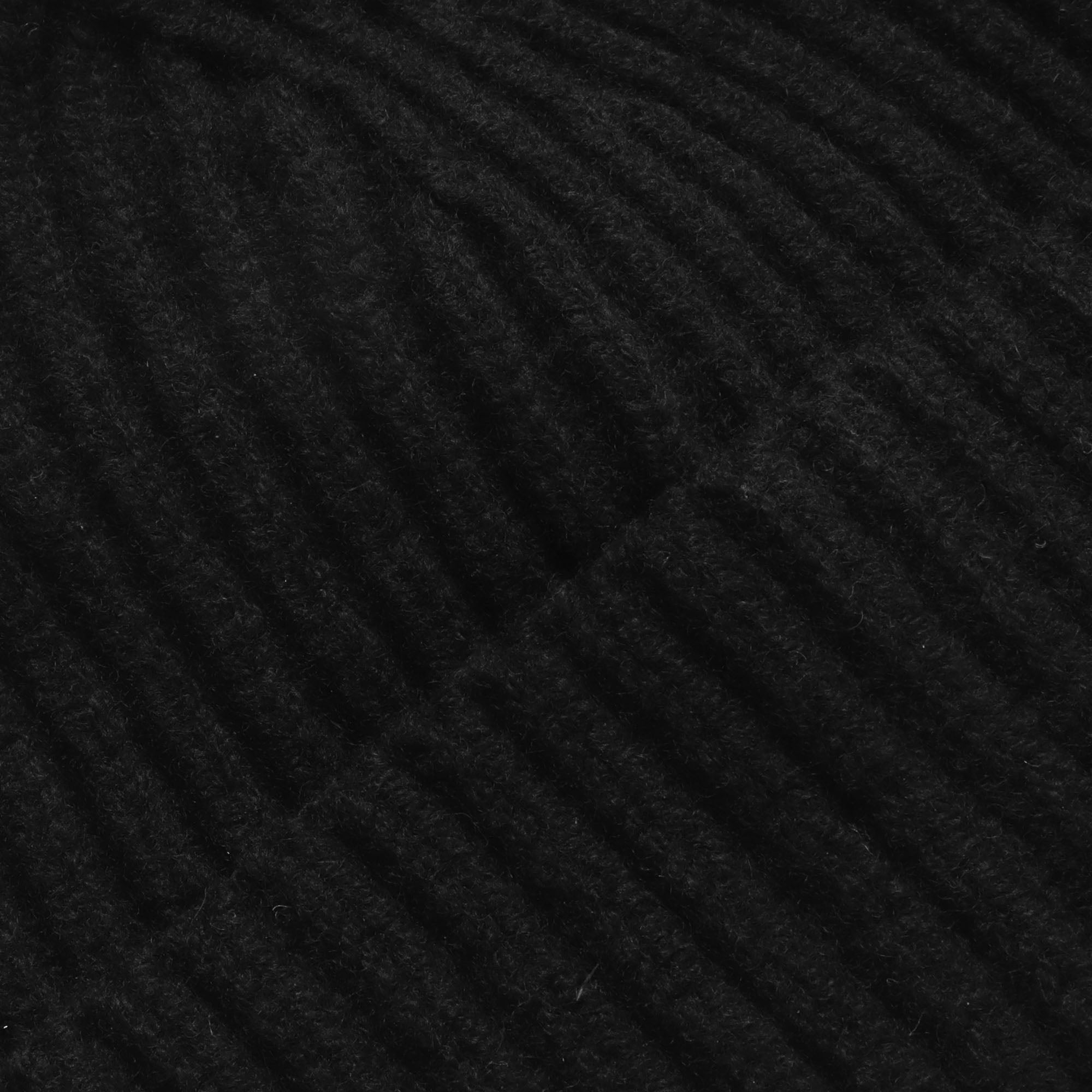 Lambswool Rib Beanie - Black