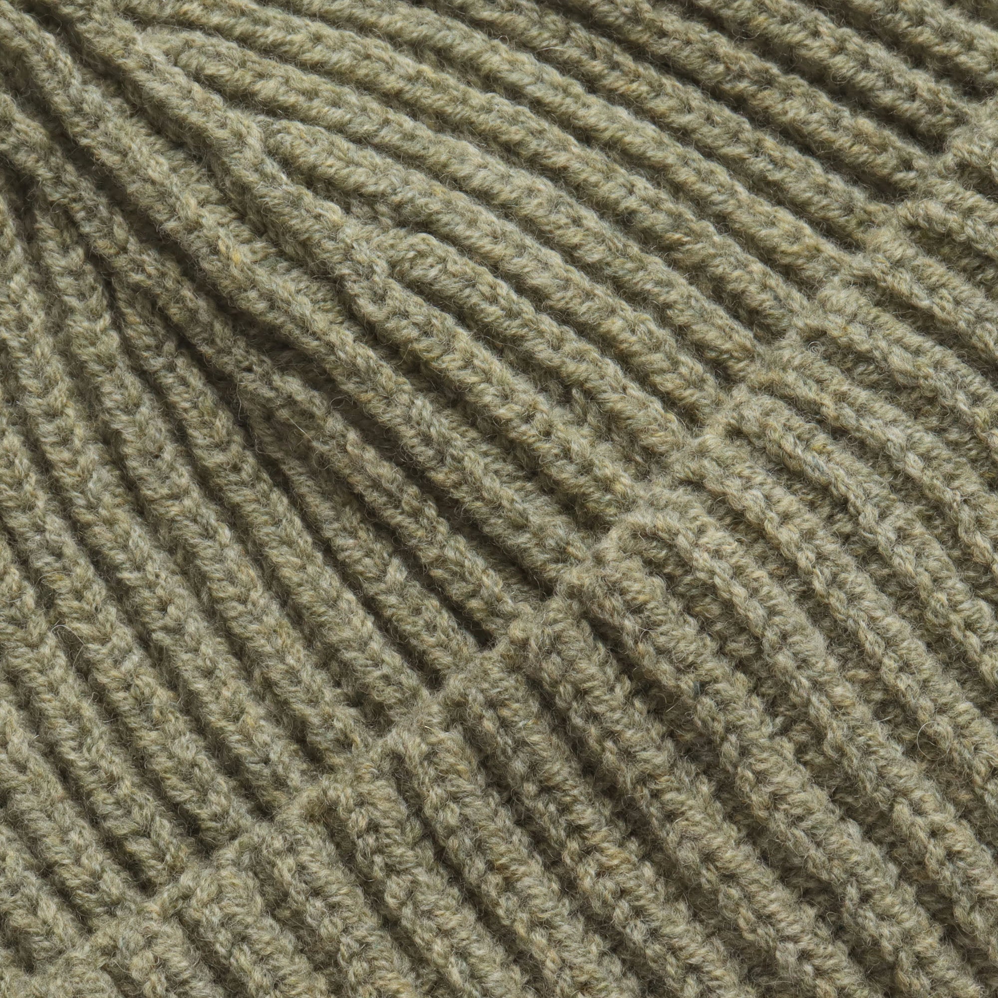 Lambswool Rib Beanie - Apple