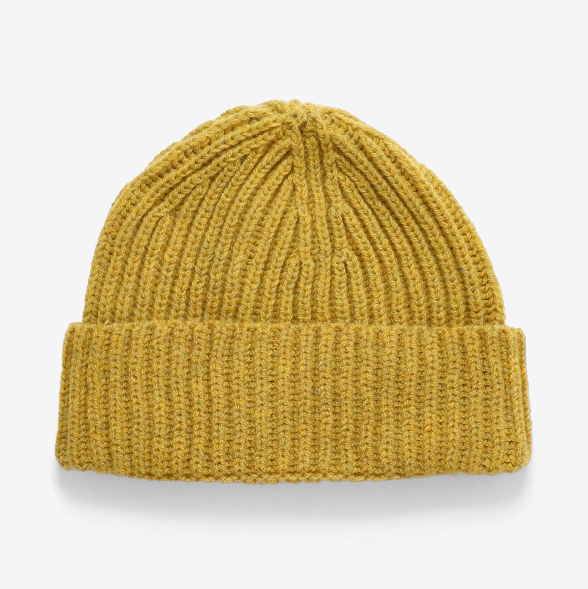 Lambswool Rib Beanie - Citrus