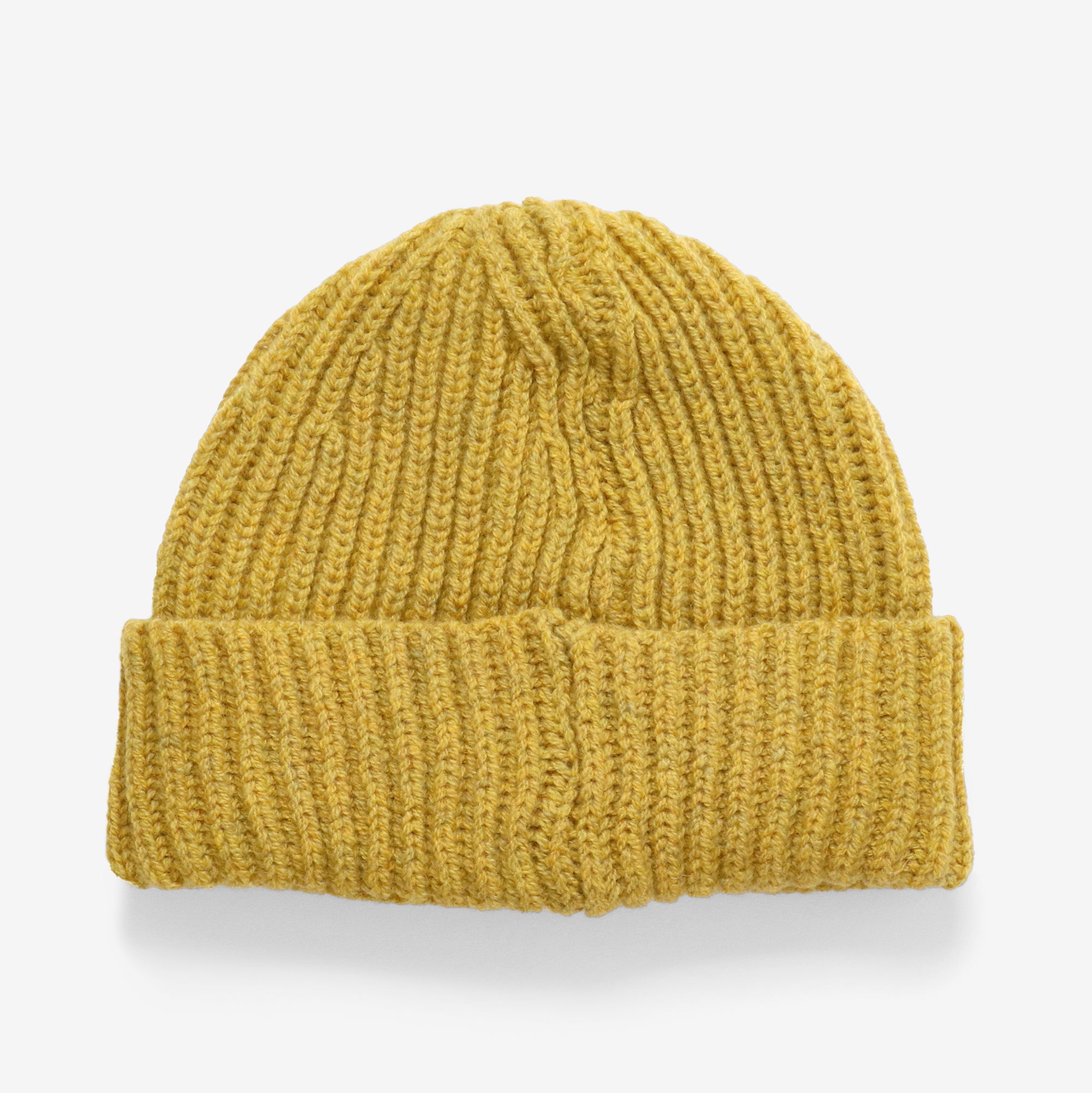 Lambswool Rib Beanie - Citrus