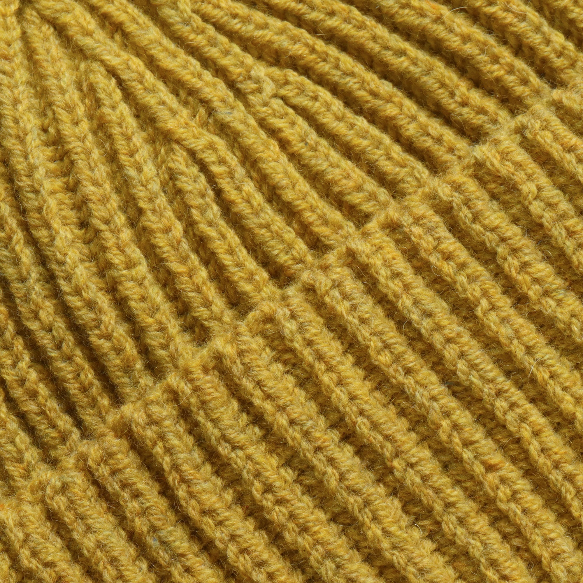 Lambswool Rib Beanie - Citrus