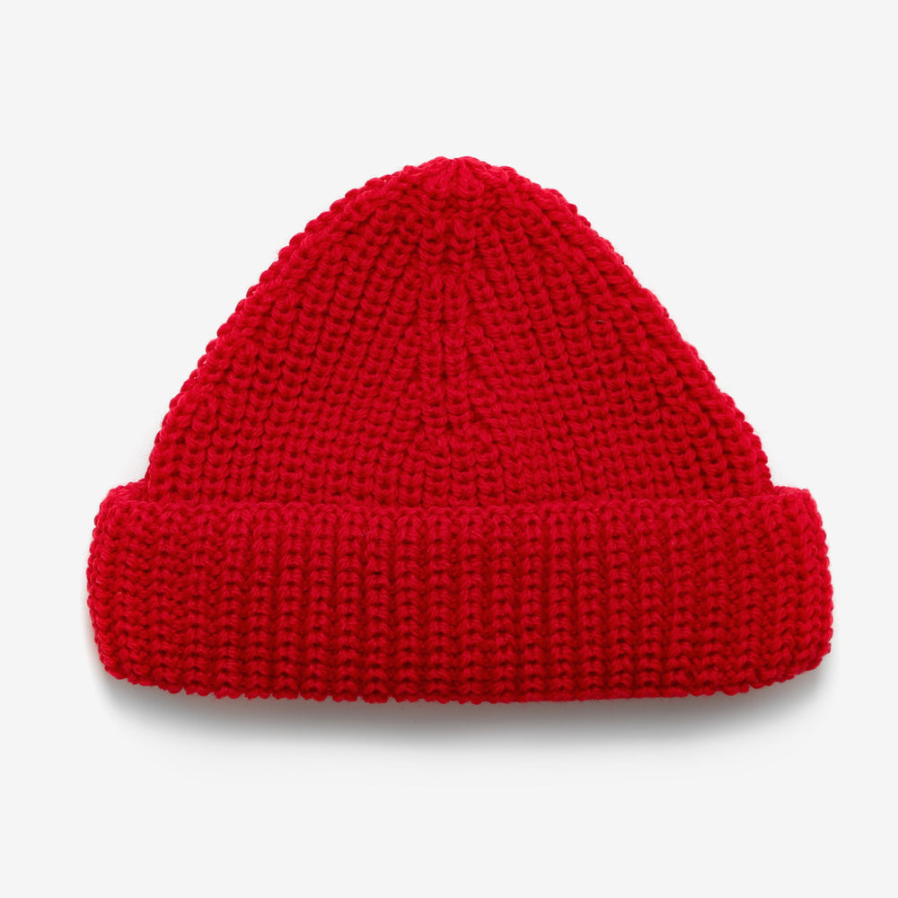 Merino Skull Cap - Cherry Red