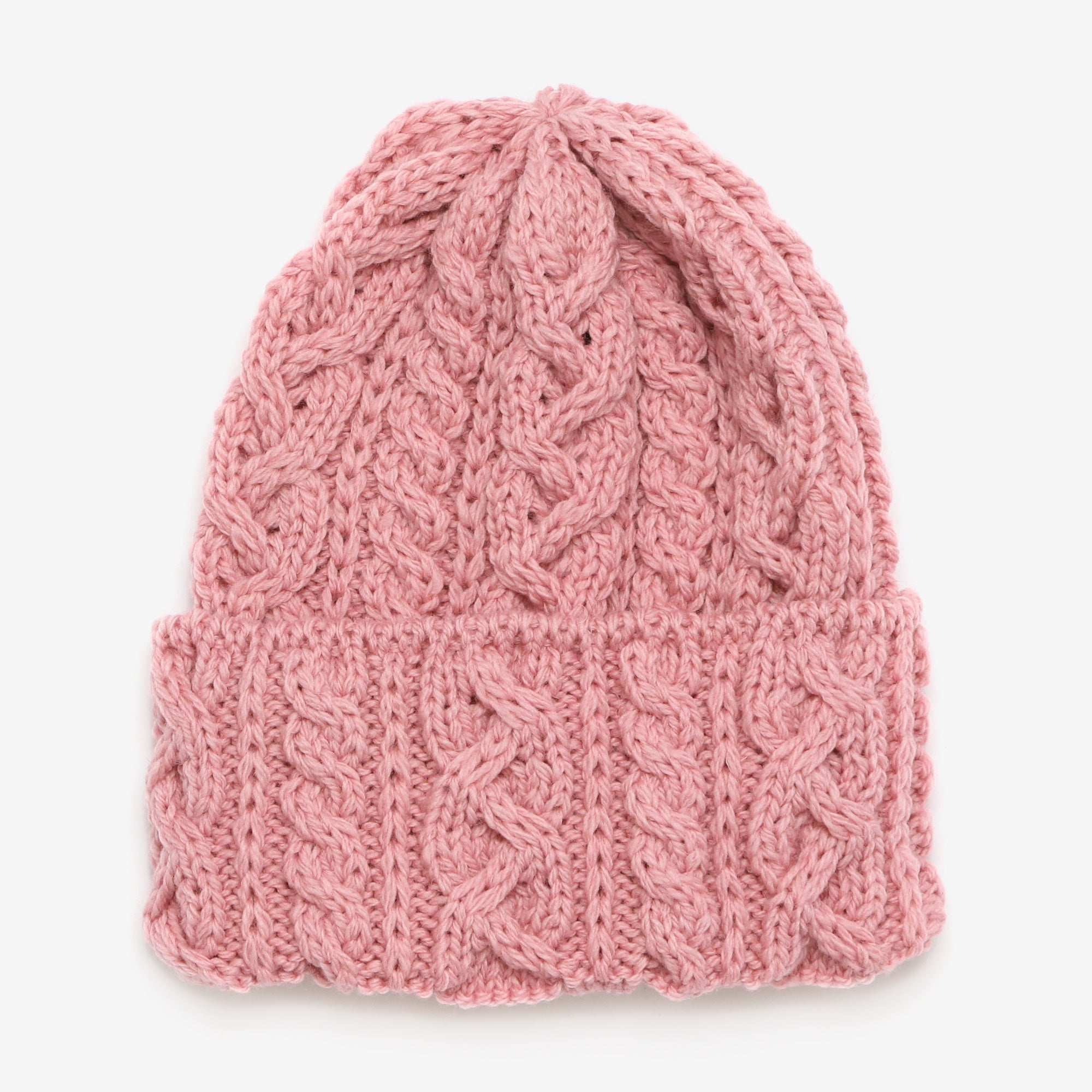 Merino 016 Cable Hat - Rosa