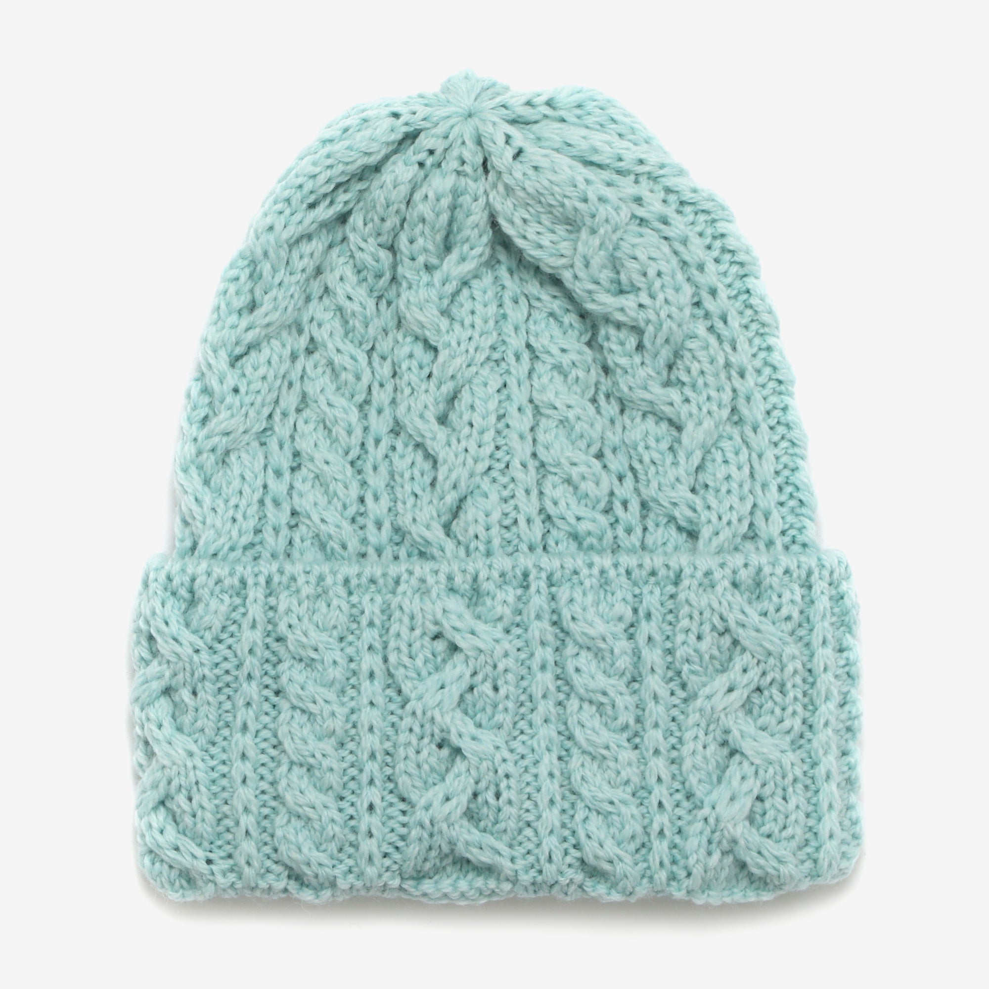 Merino 016 Cable Hat - Menta