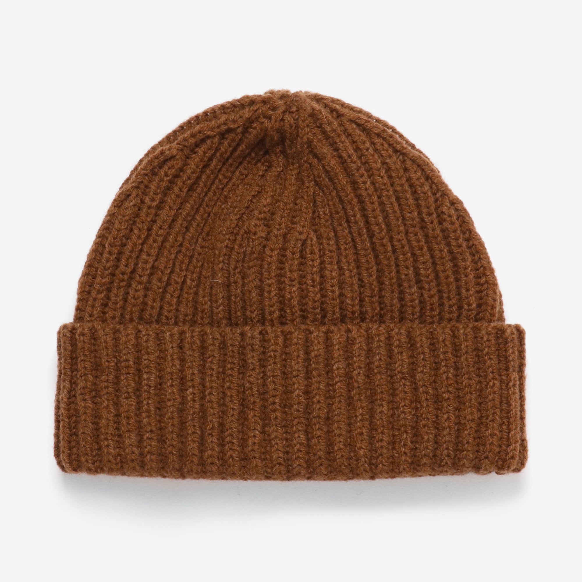 Lambswool Rib Beanie - Cinnamon