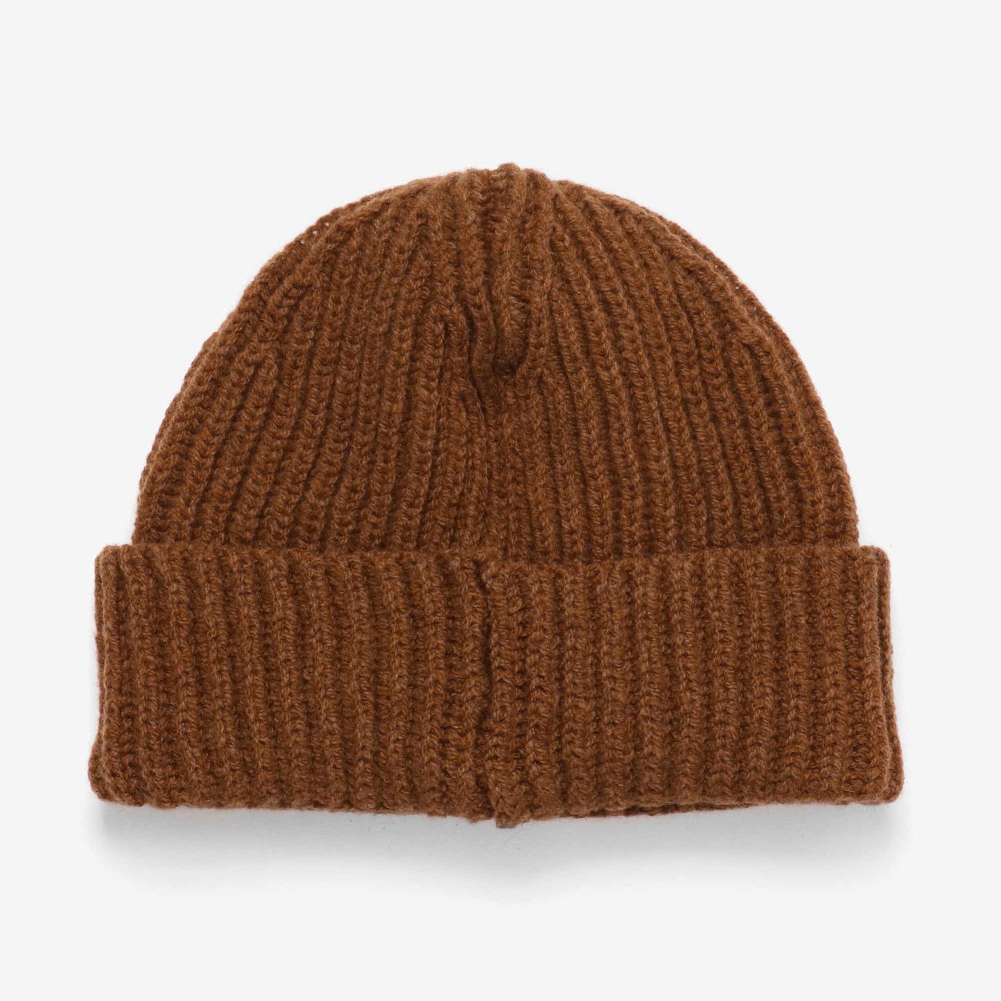 Lambswool Rib Beanie - Cinnamon