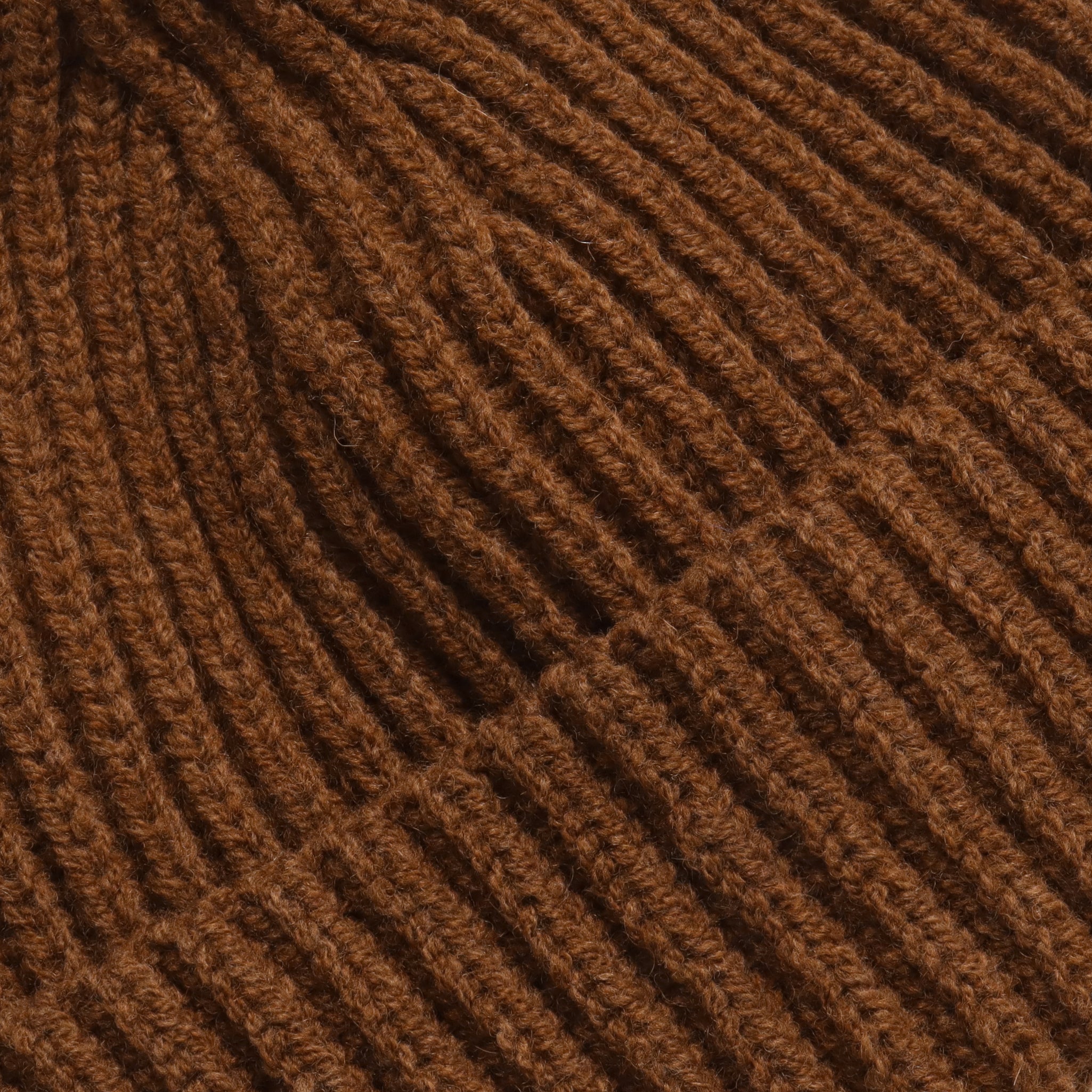 Lambswool Rib Beanie - Cinnamon