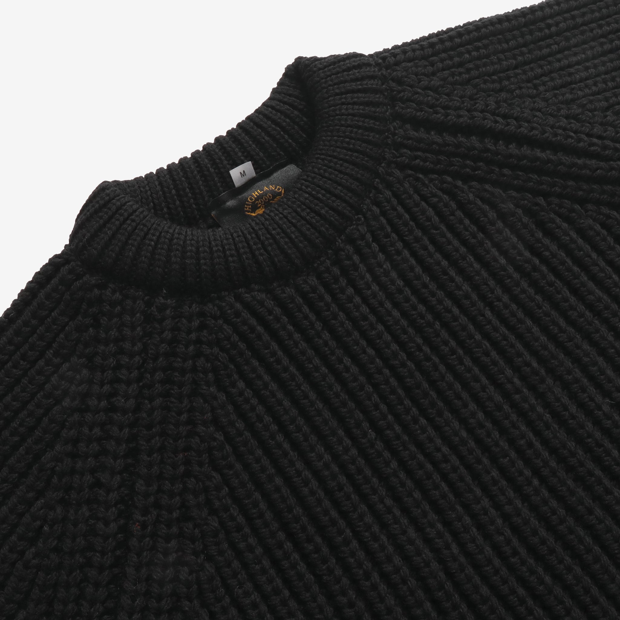 Merino Fisherman Sweater - Black