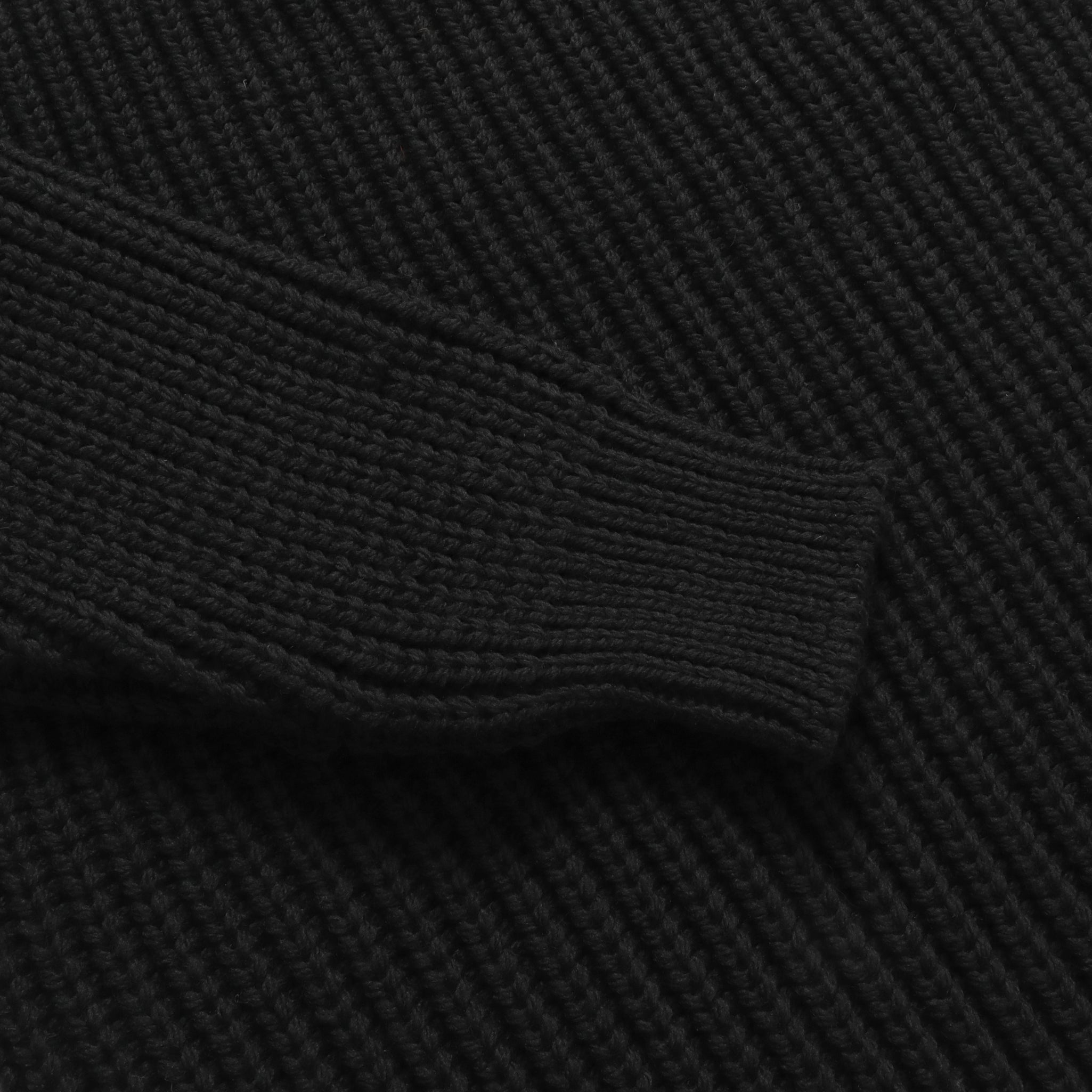 Merino Fisherman Sweater - Black