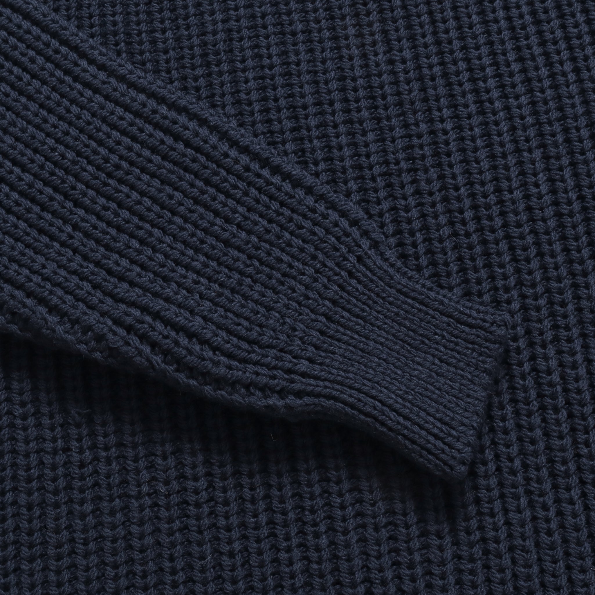 Merino Fisherman Sweater - Indigo