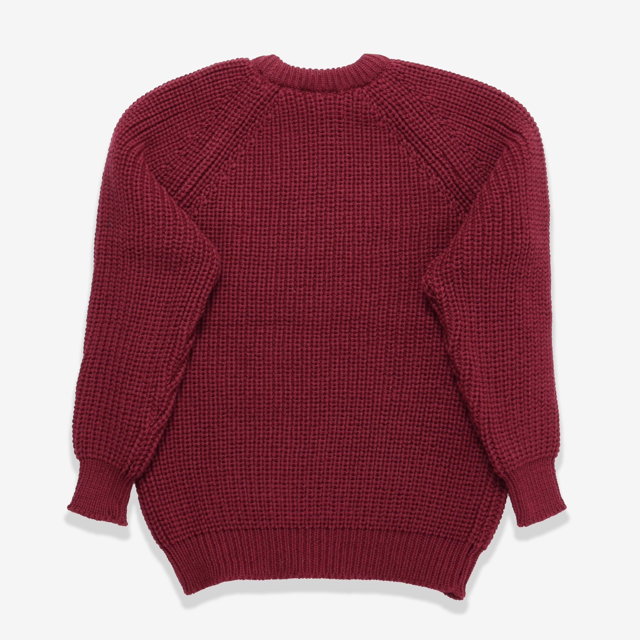 Wool Fisherman Sweater - Port