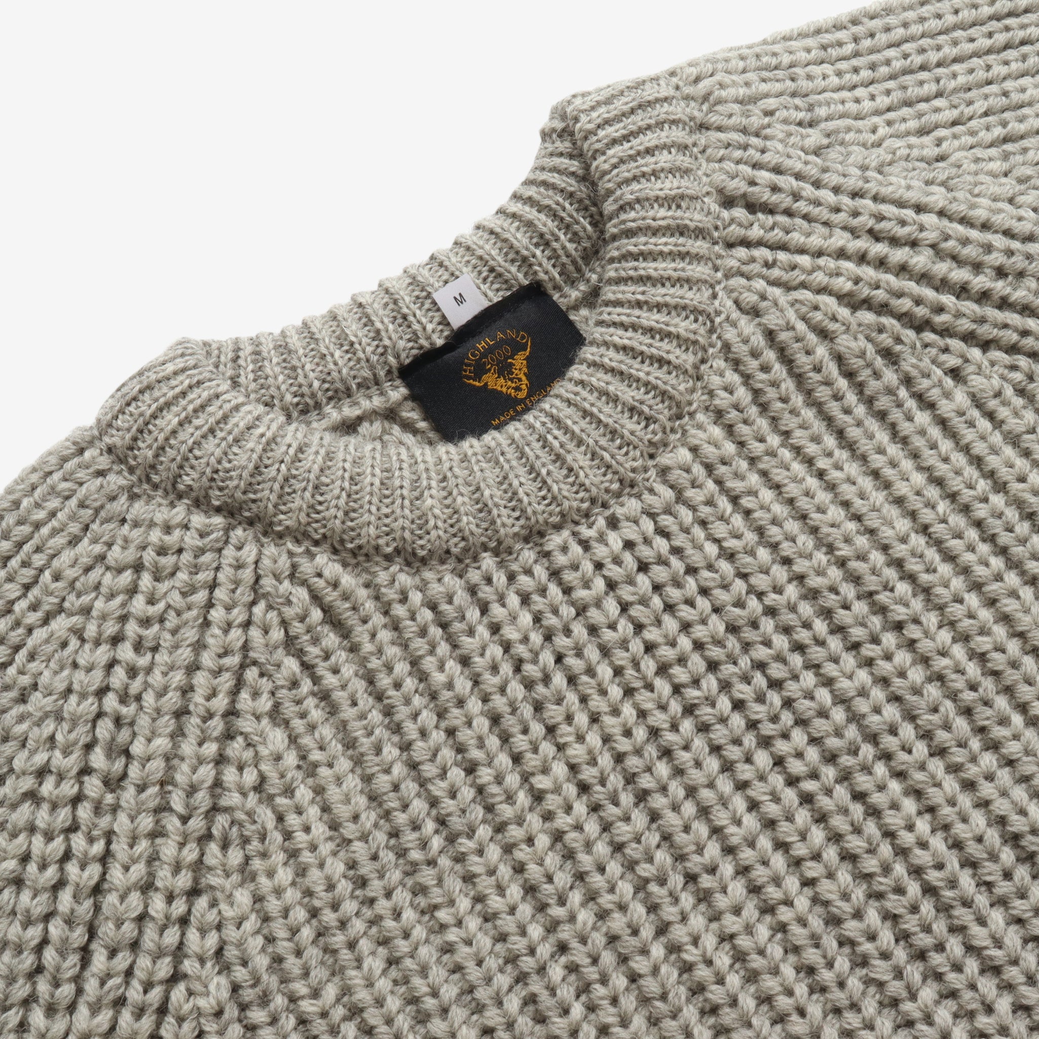 Wool Fisherman Sweater - Grey