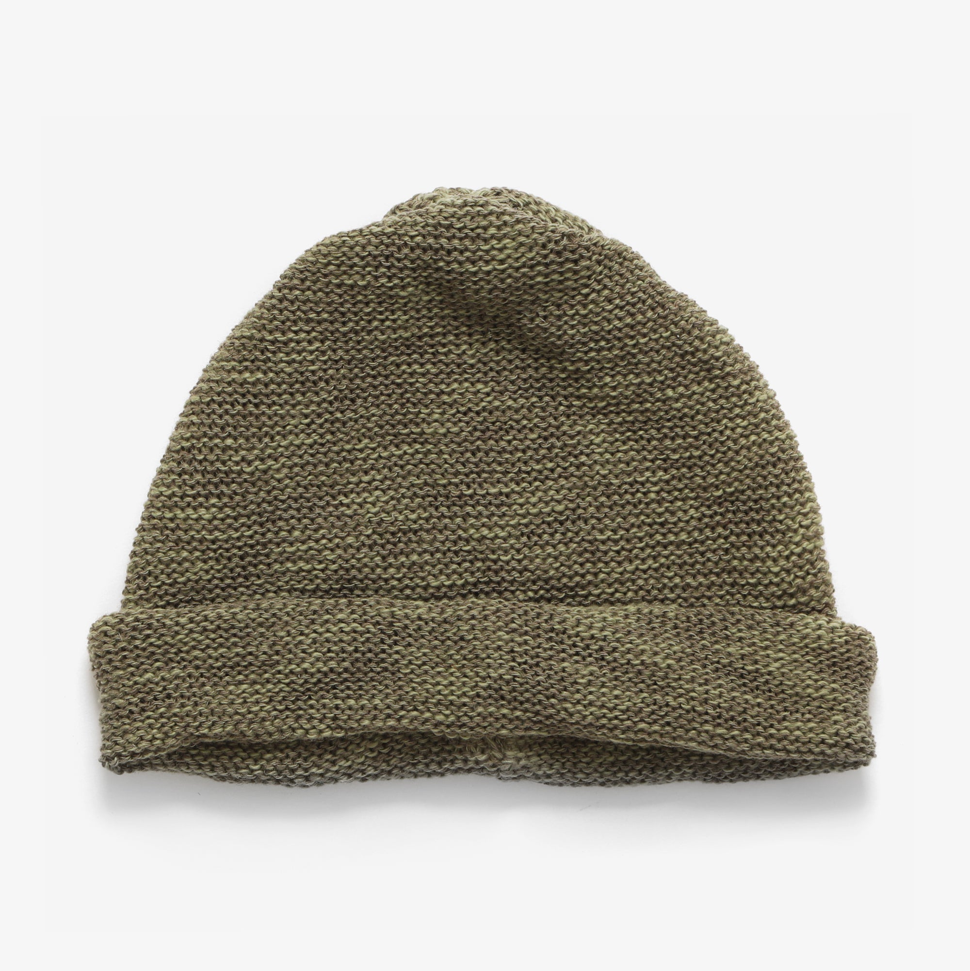 Roll Up Beanie (Linen/Cotton) - Green