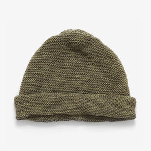 Roll Up Beanie (Linen/Cotton) - Green