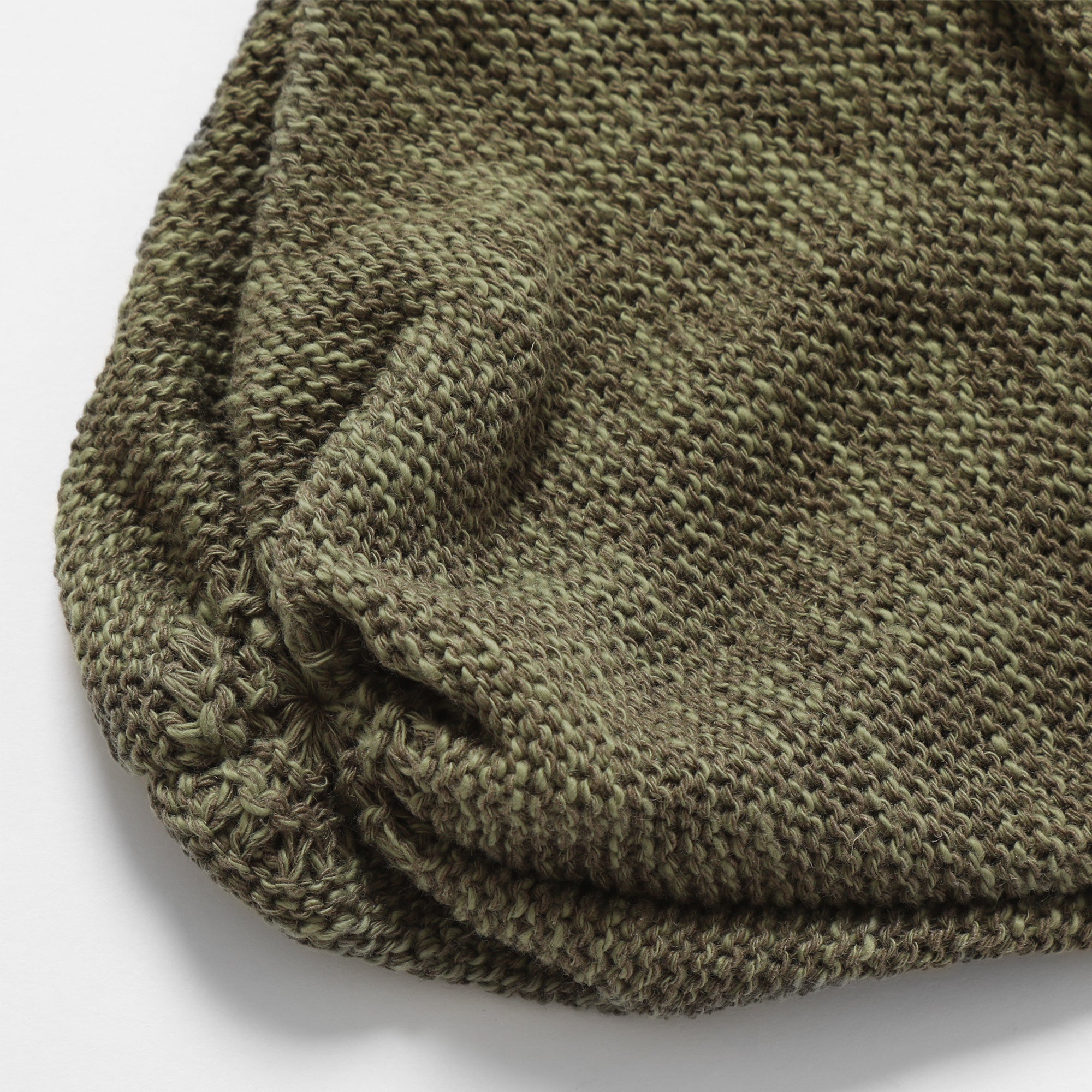 Roll Up Beanie (Linen/Cotton) - Green