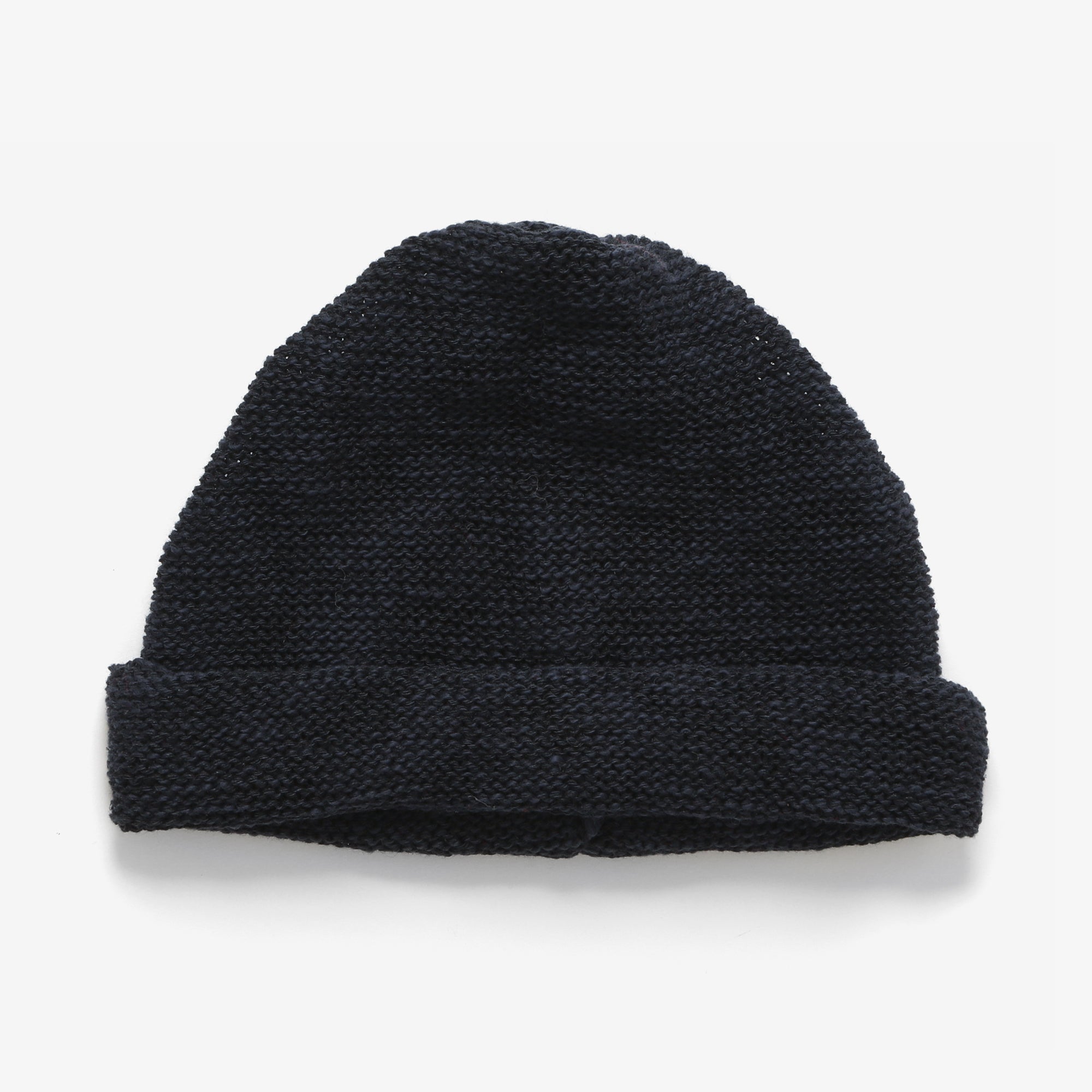 Roll Up Beanie (Linen/Cotton) - Navy