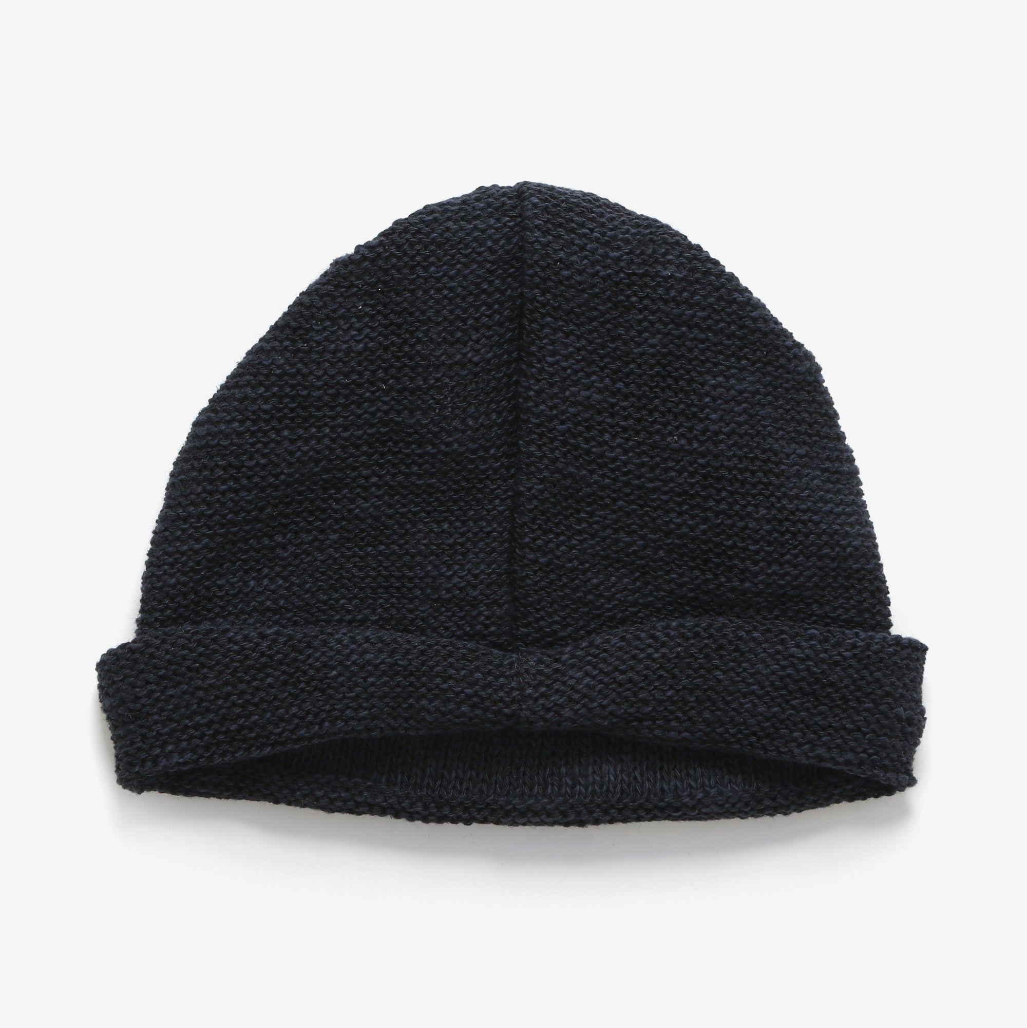 Roll Up Beanie (Linen/Cotton) - Navy