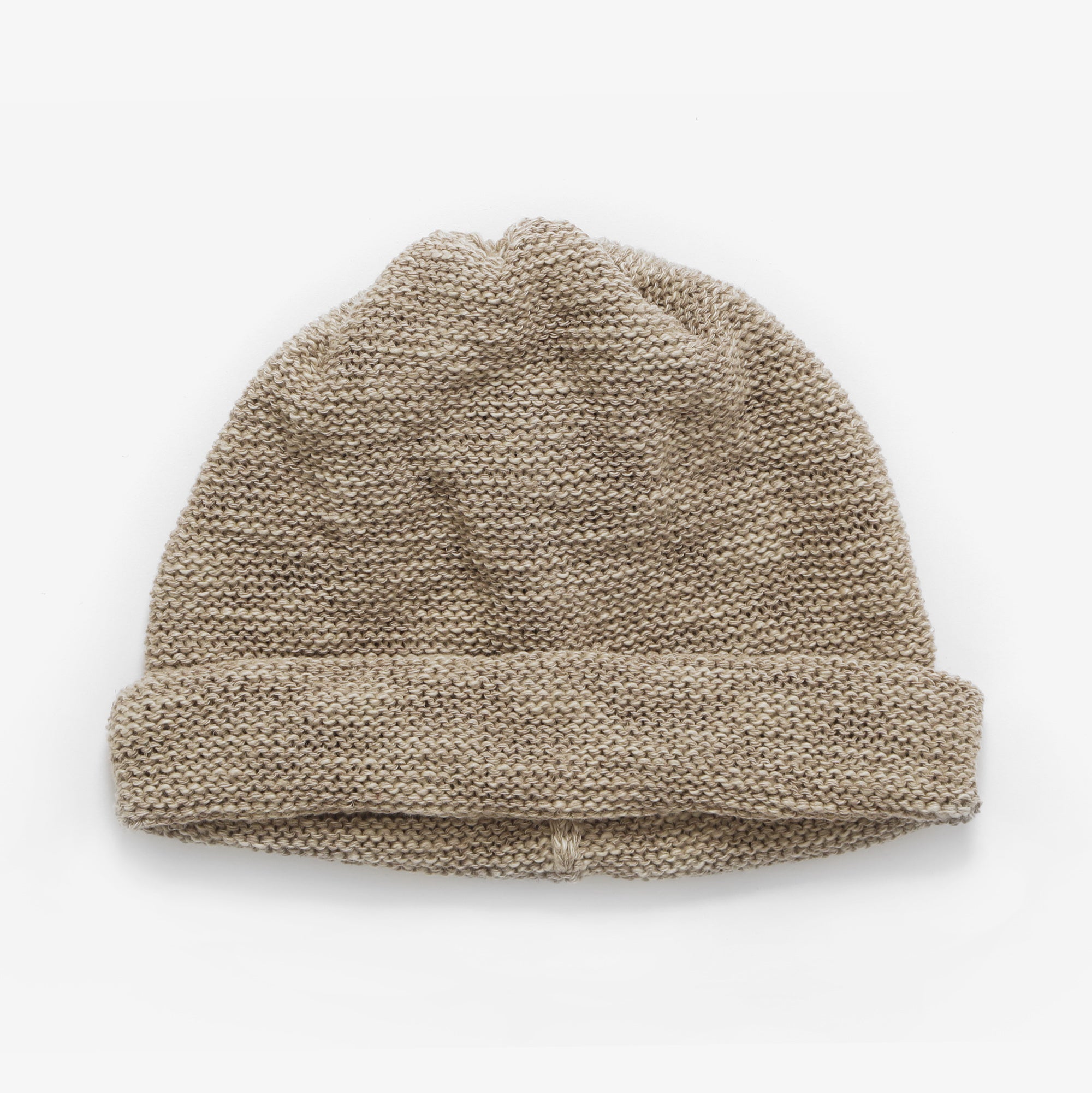 Roll Up Beanie (Linen/Cotton) - Khaki