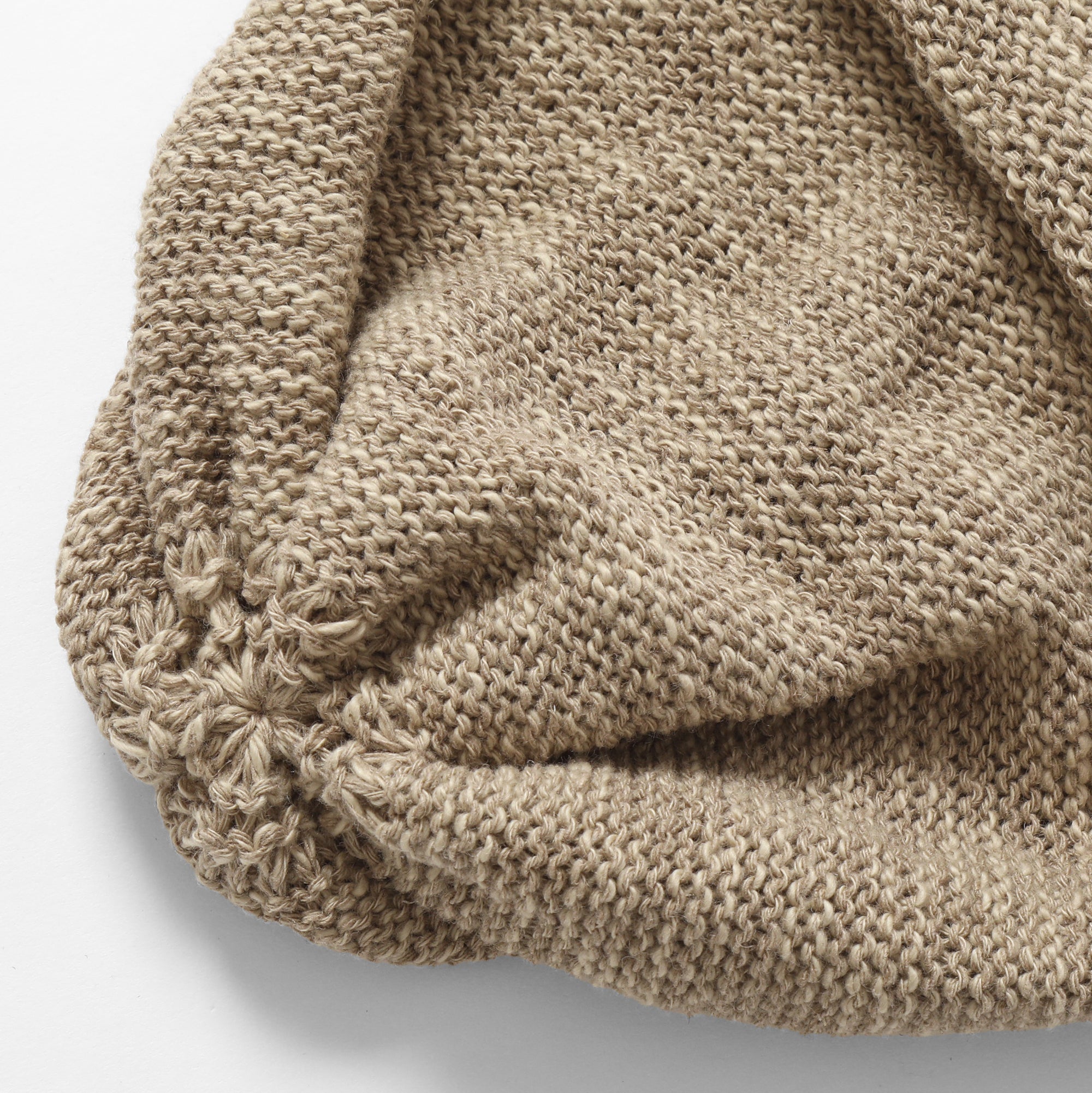 Roll Up Beanie (Linen/Cotton) - Khaki