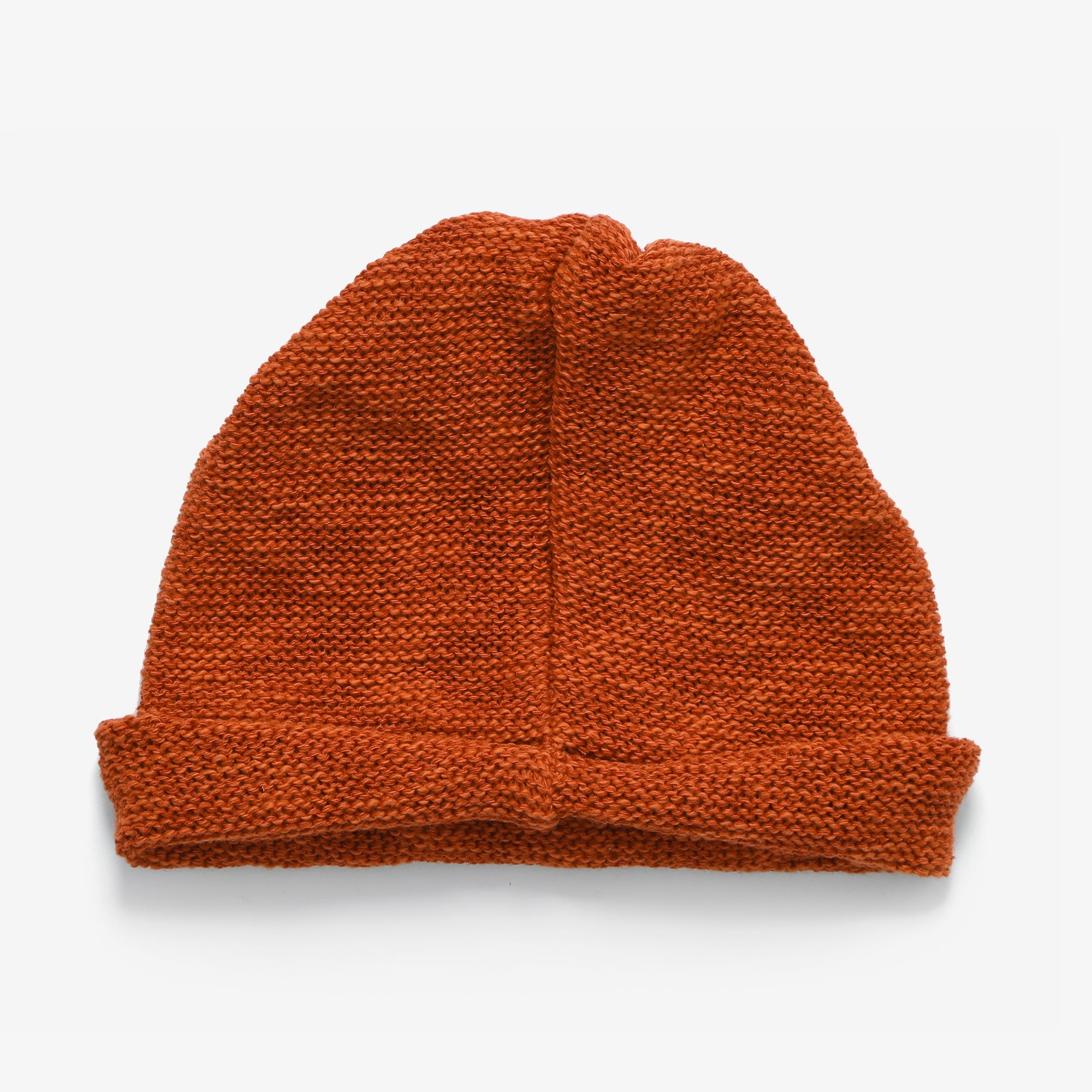 Roll Up Beanie (Linen/Cotton) - Orange