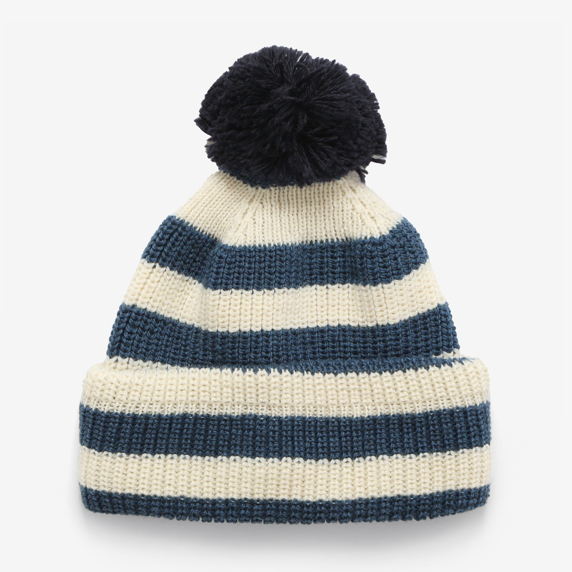 Merino Watchcap Pom Pom - Blue