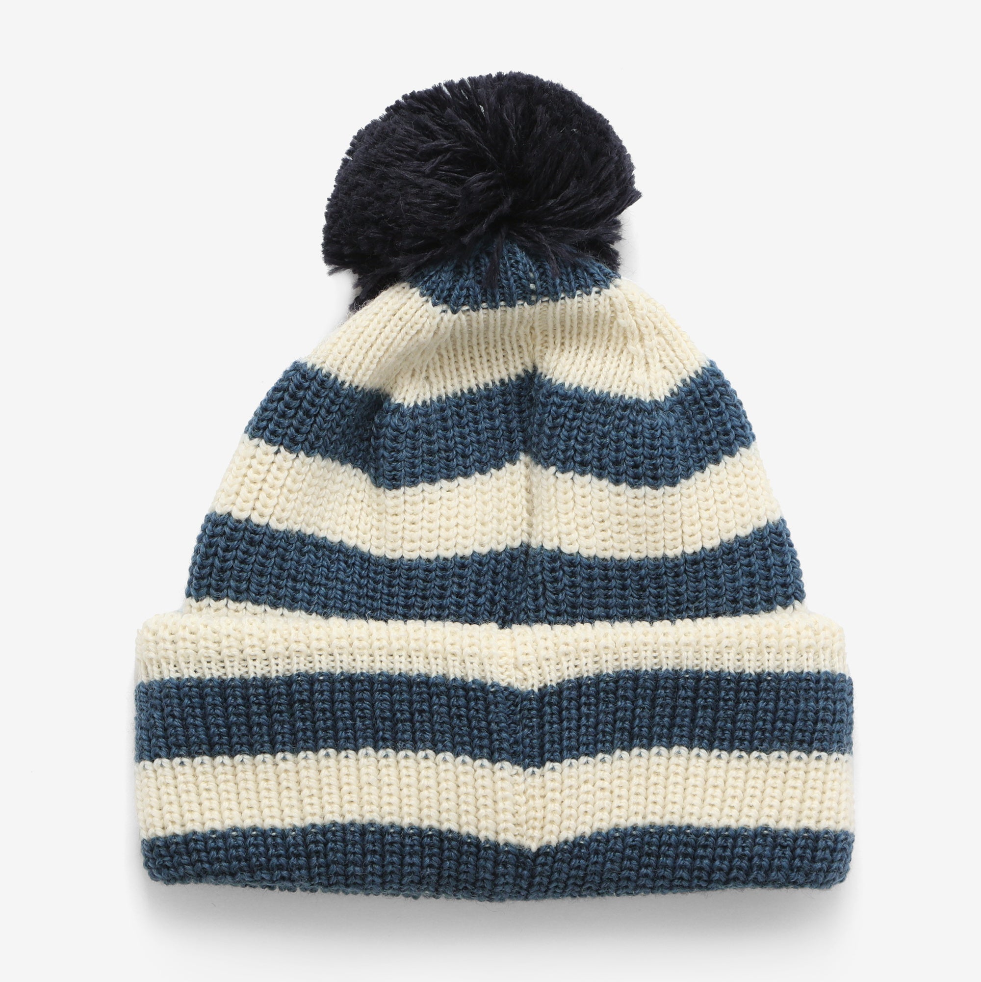 Merino Watchcap Pom Pom - Blue