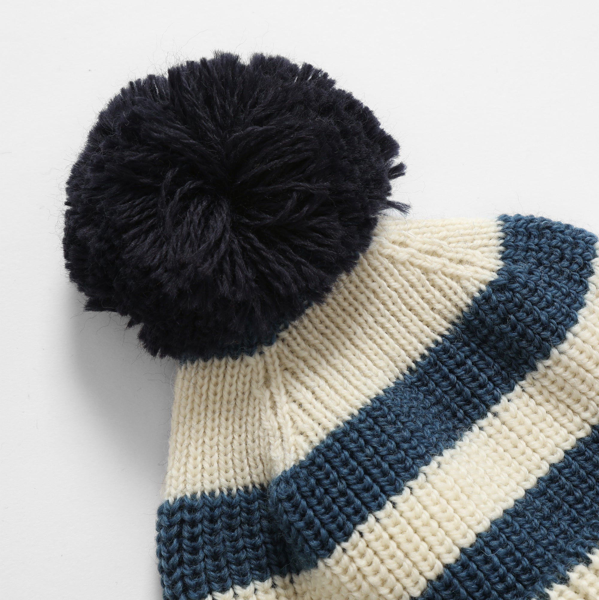 Merino Watchcap Pom Pom - Blue