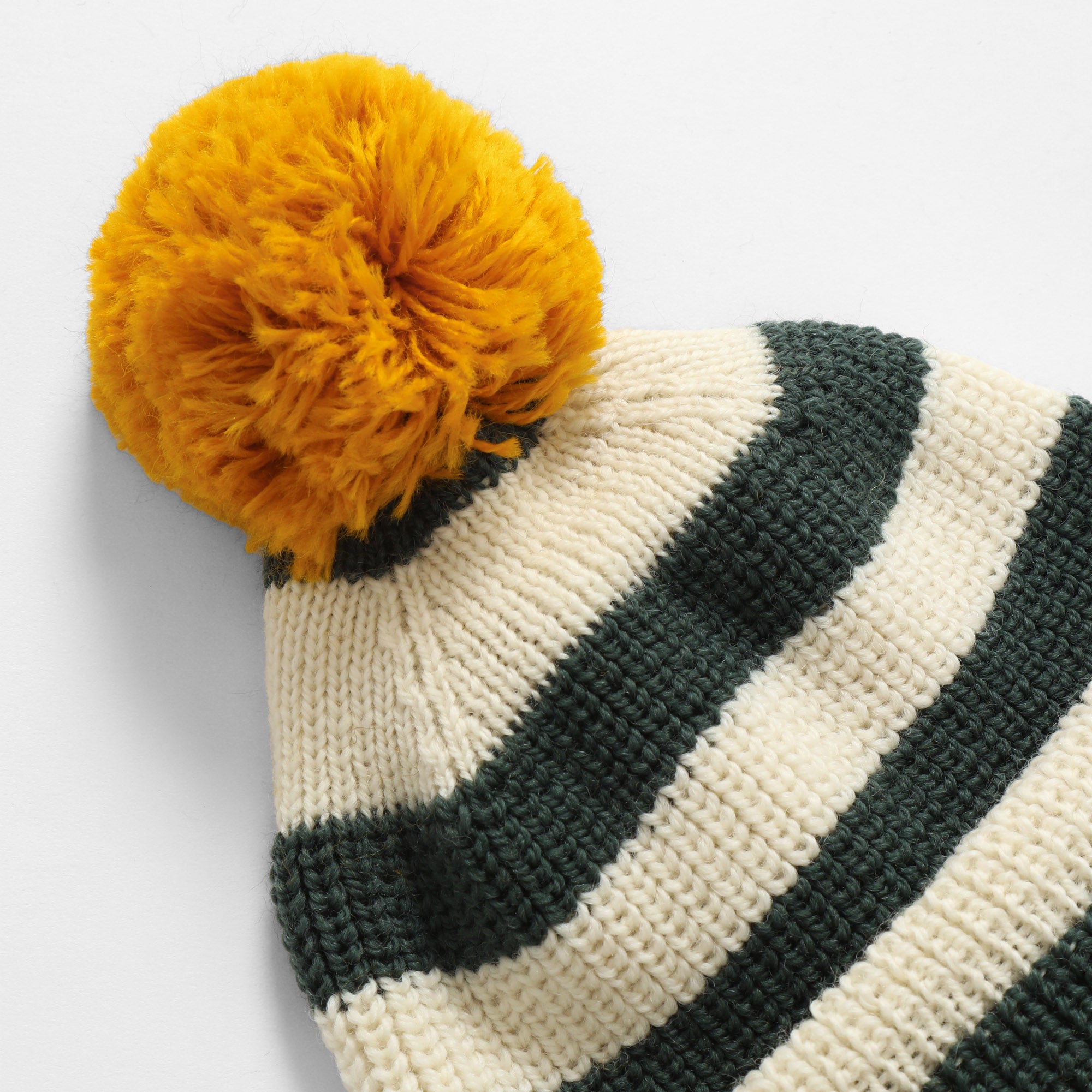Merino Watchcap Pom Pom - Green