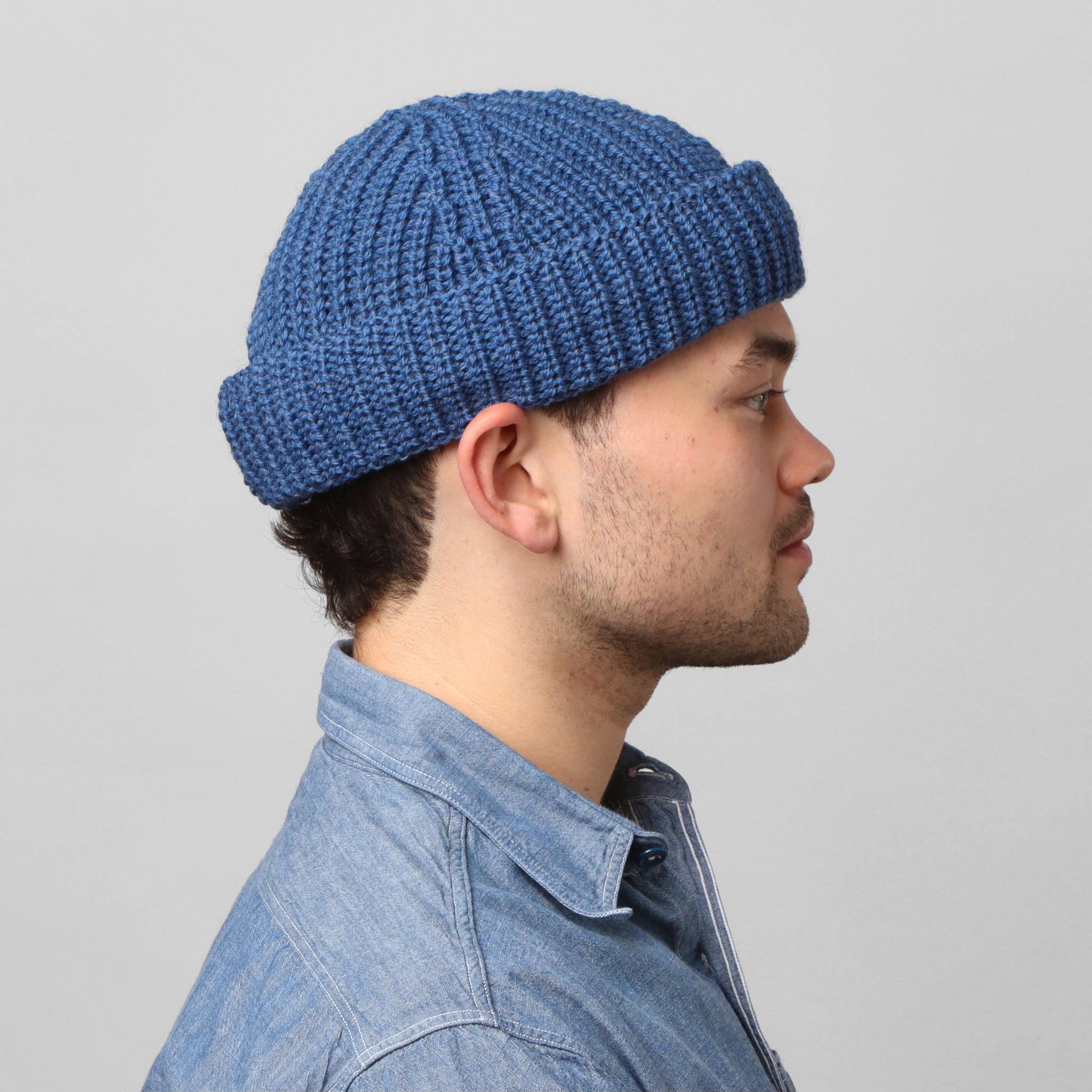 Wool Skull Cap - Indigo