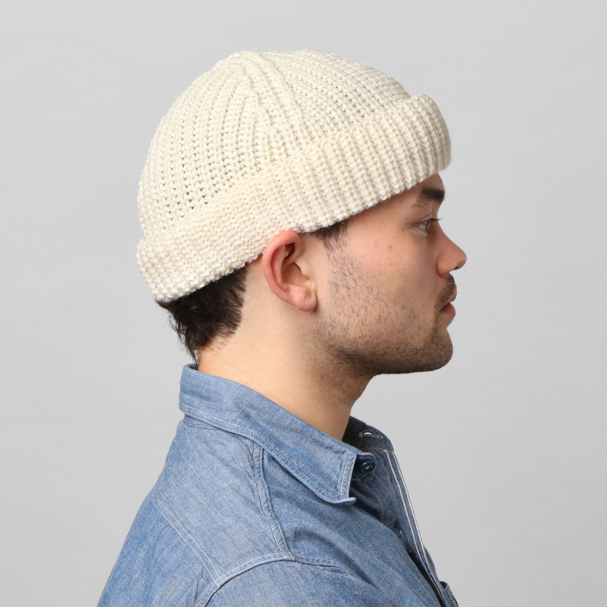 Wool Skull Cap - Ecru