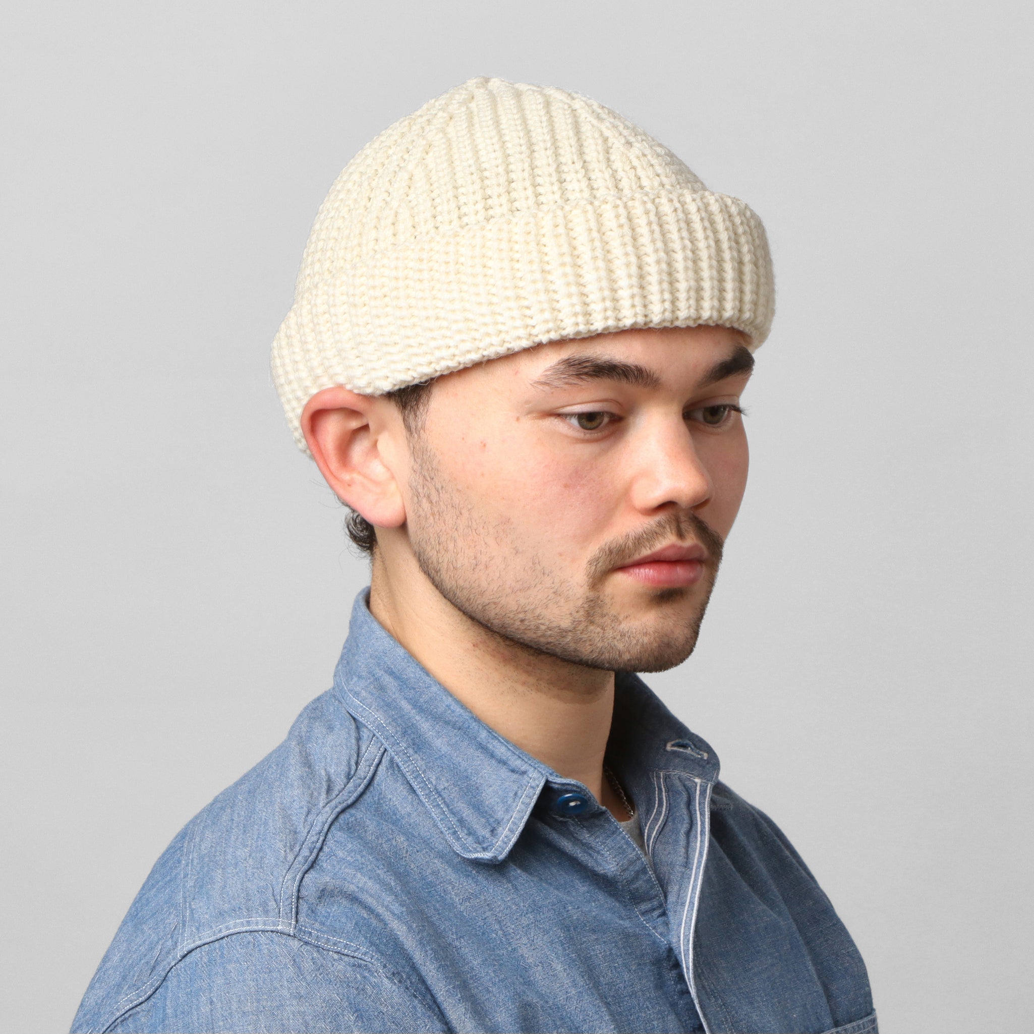 Wool Skull Cap - Ecru