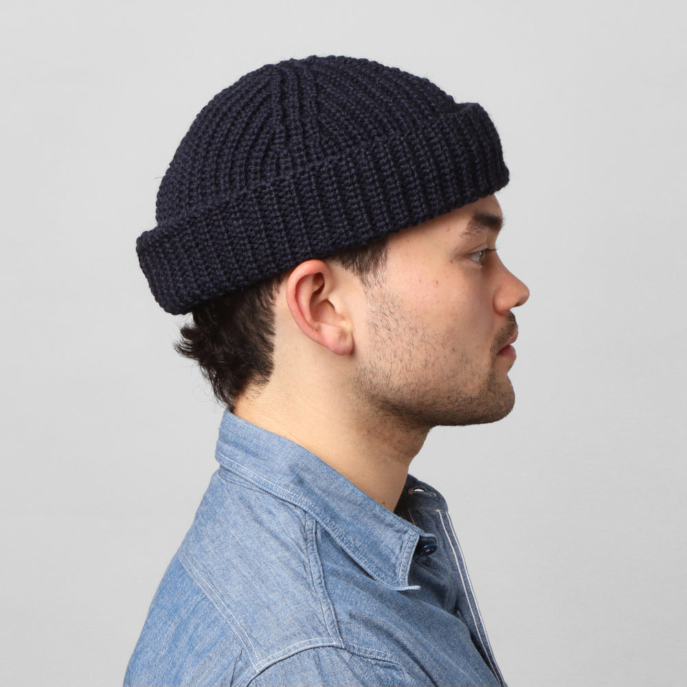 Merino Skull Cap - Navy