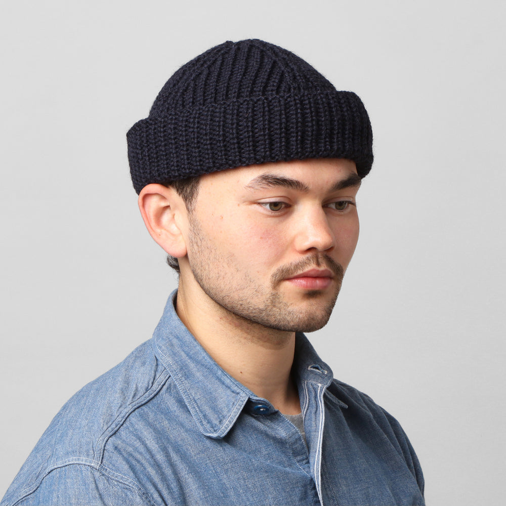 Merino Skull Cap - Navy