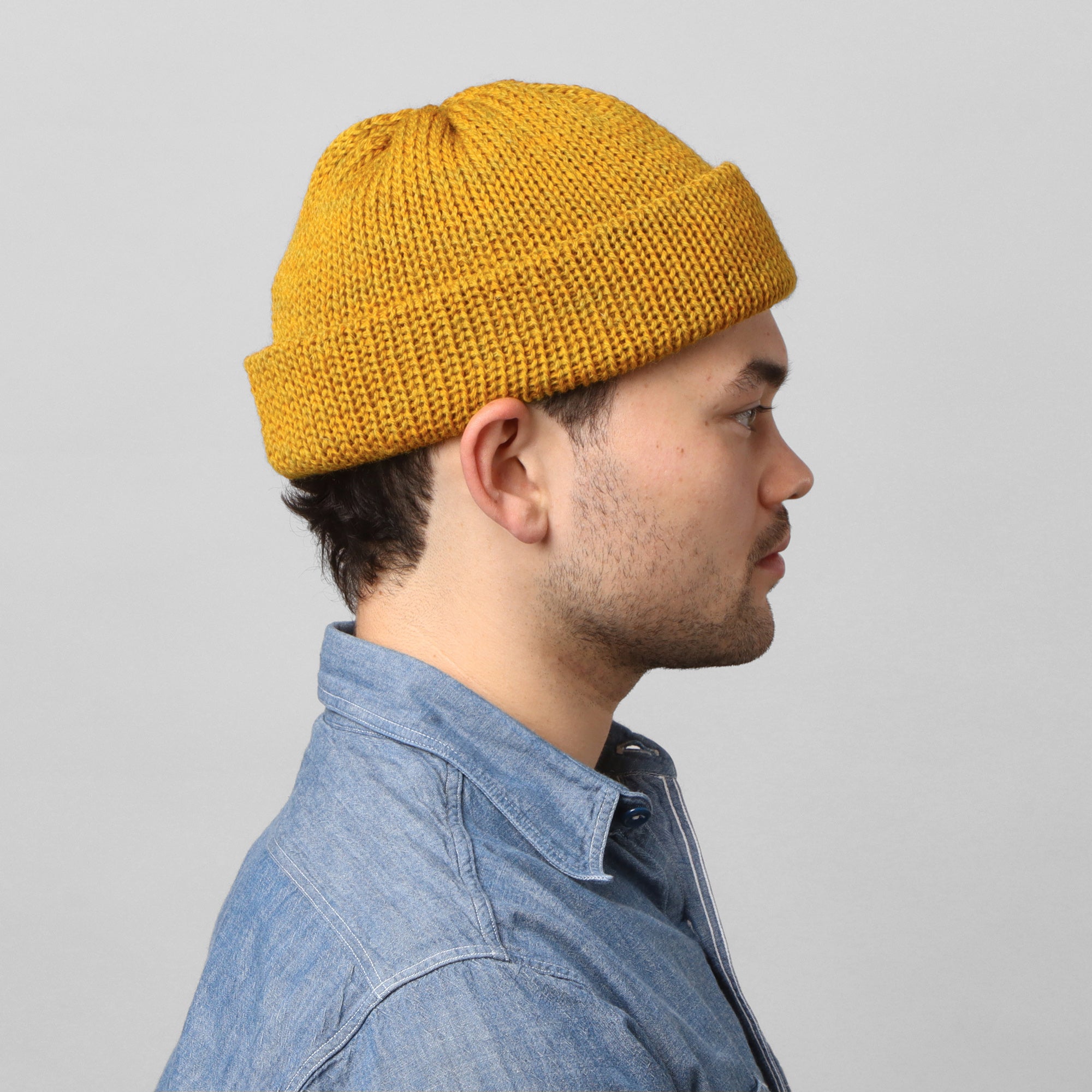 Wool Tubular Short Watchcap - Black