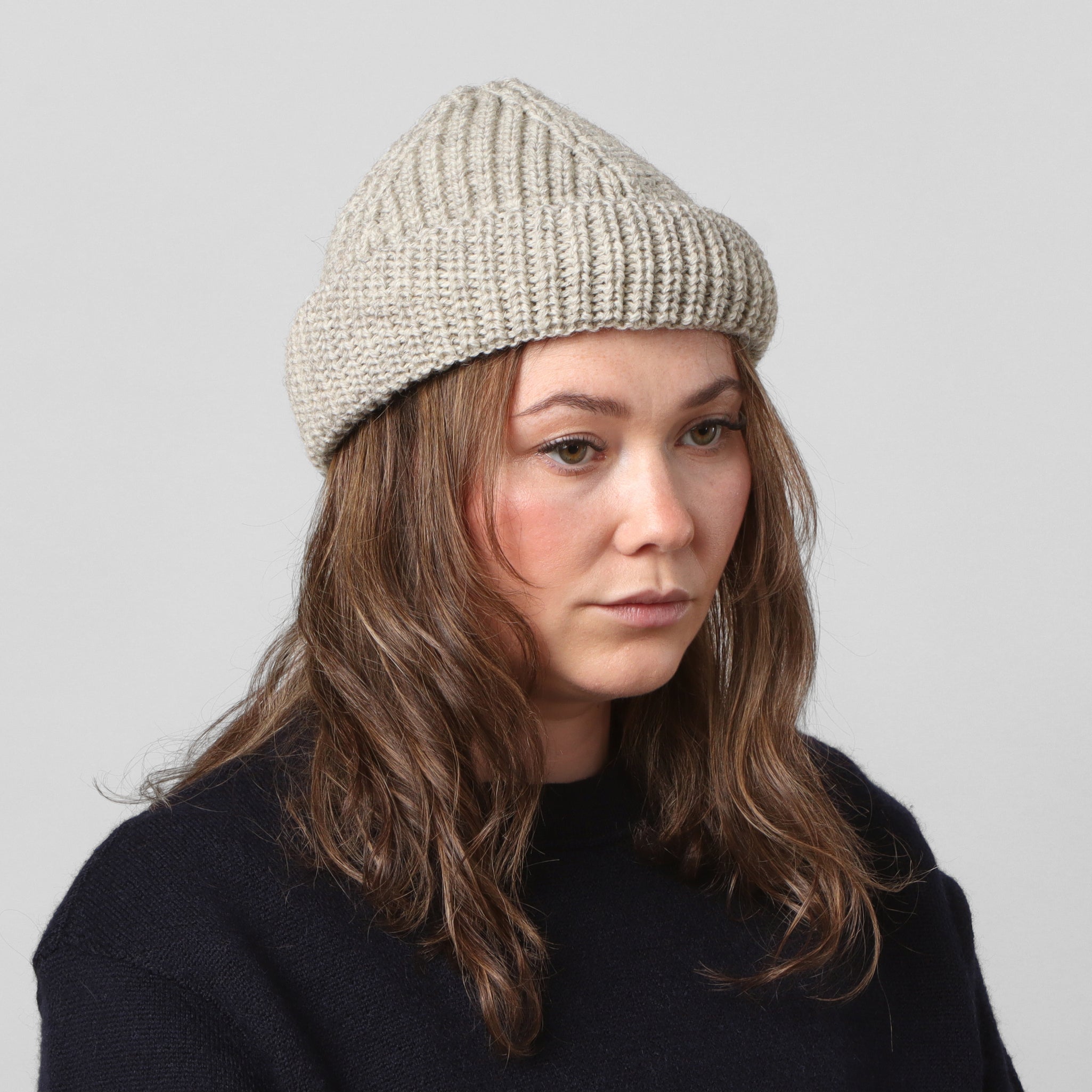 Wool Skull Cap - Grey