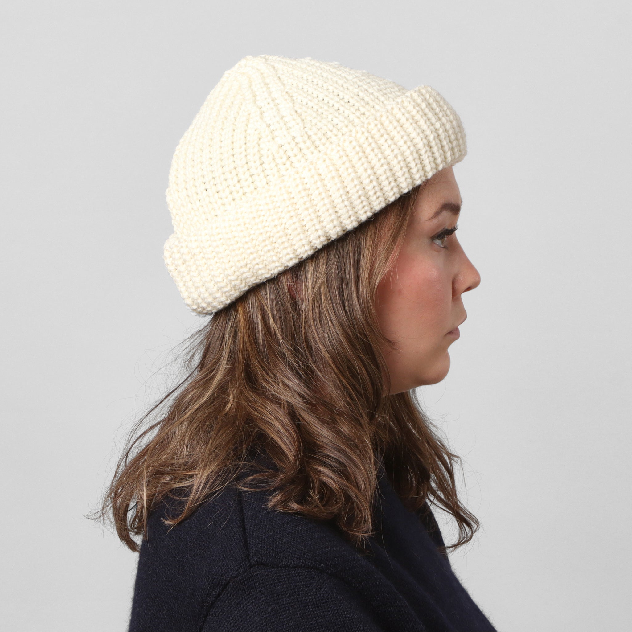 Wool Skull Cap - Ecru