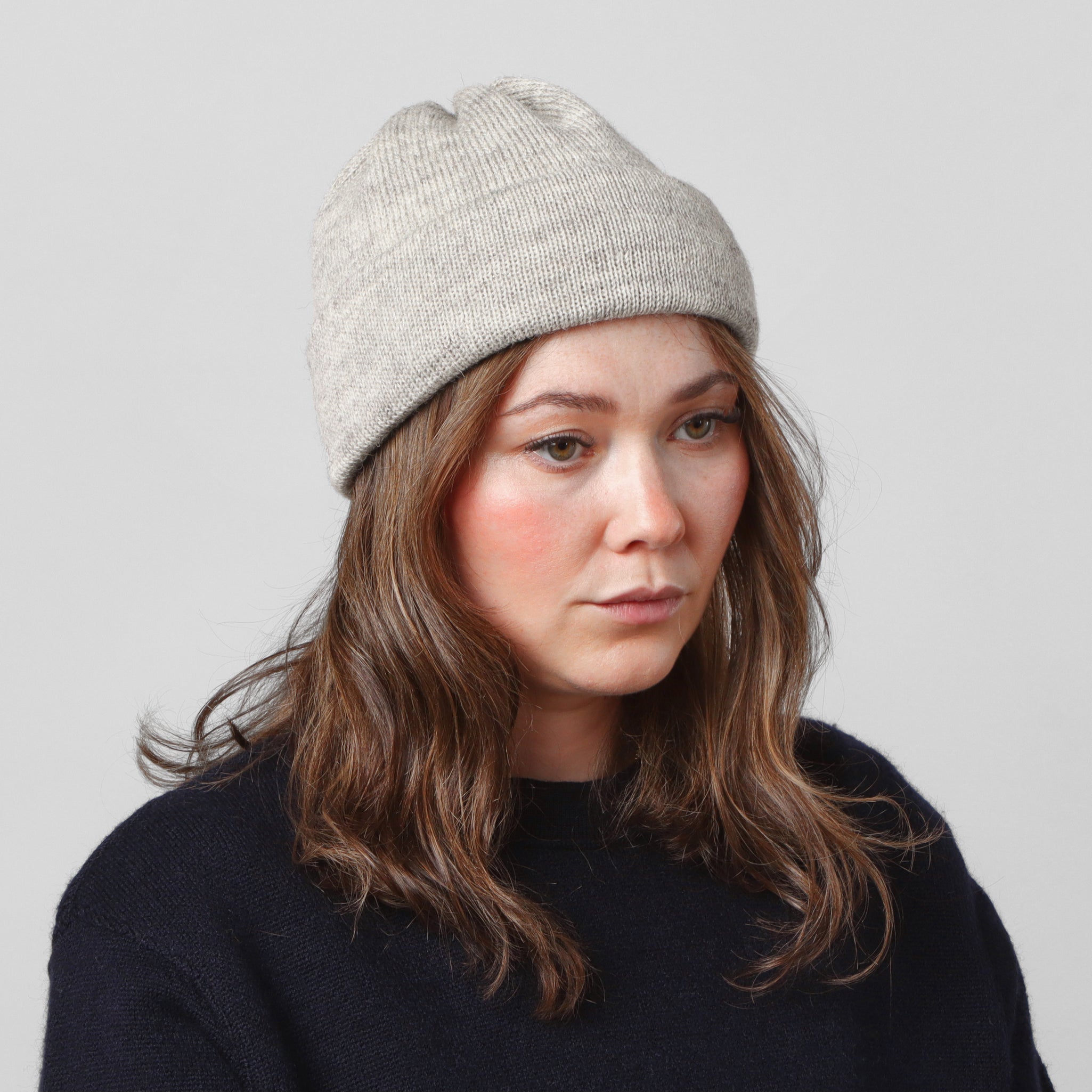 Wool 7G Tubular Hat - Grey