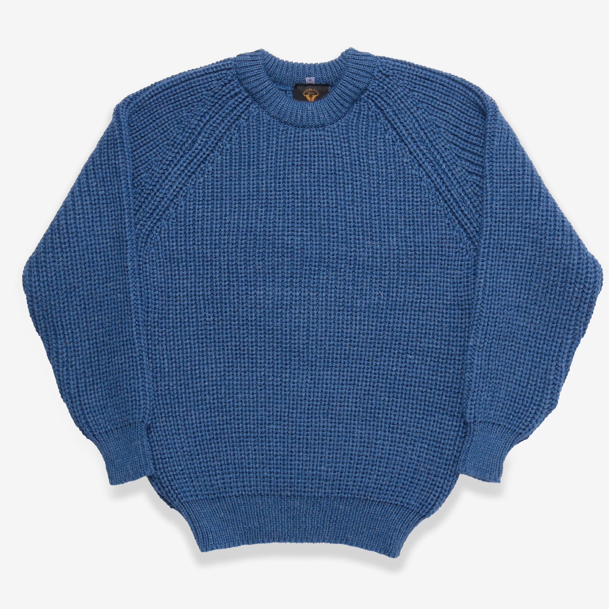 Wool Fisherman Sweater - Indigo