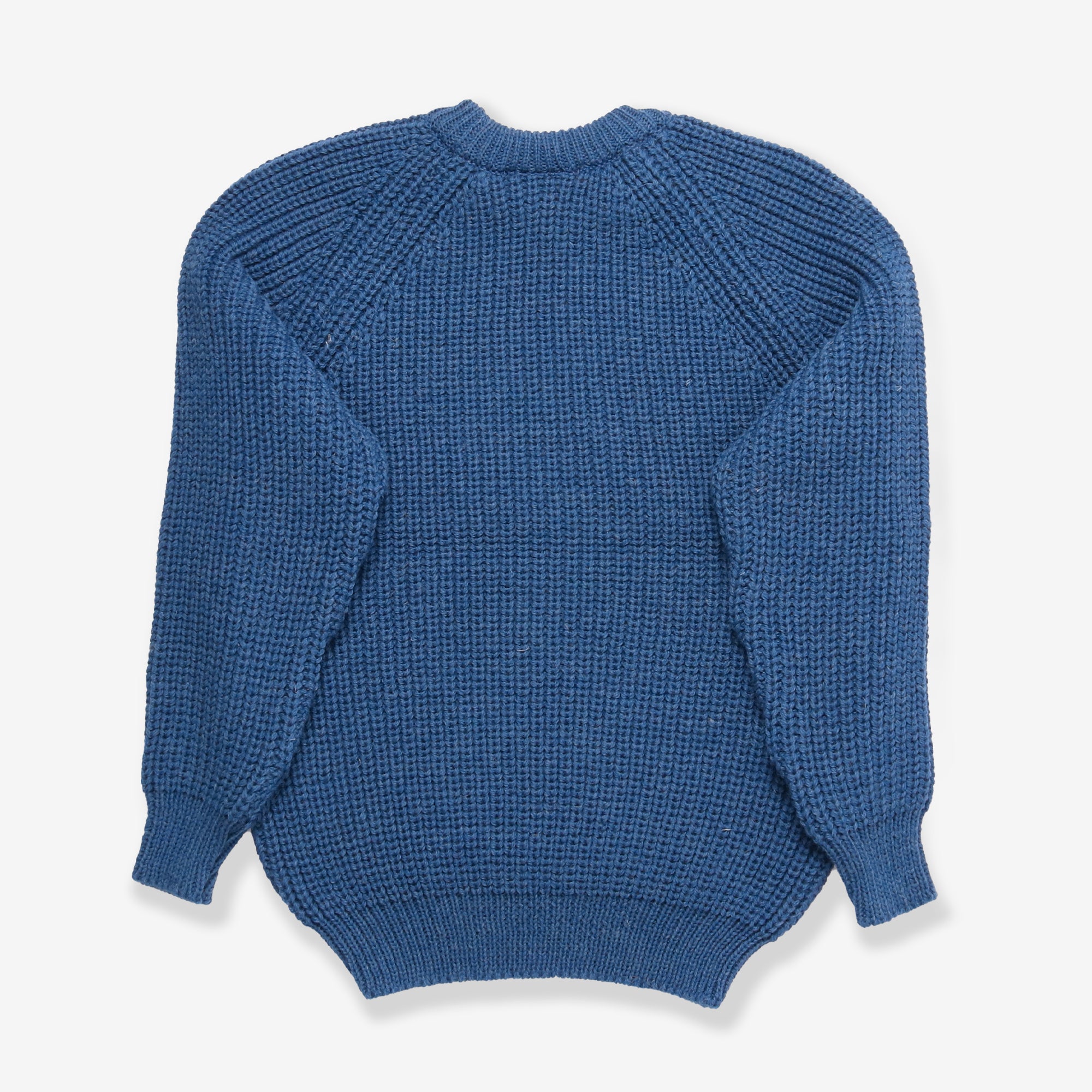 Wool Fisherman Sweater - Indigo